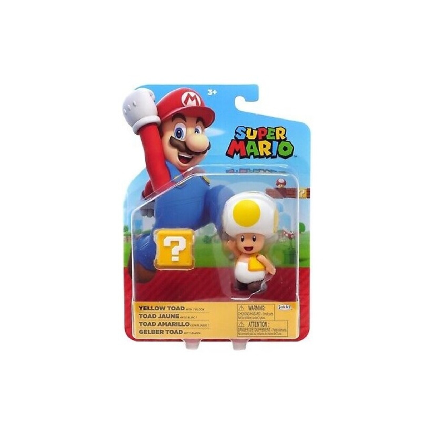 Jakks Figurine Super Mario Bros 4 pouces articulé - Toad jaune