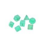 Chessex Ensemble de 7 dés polyédriques Borealis Luminary - Vert pâle avec chiffres dorés