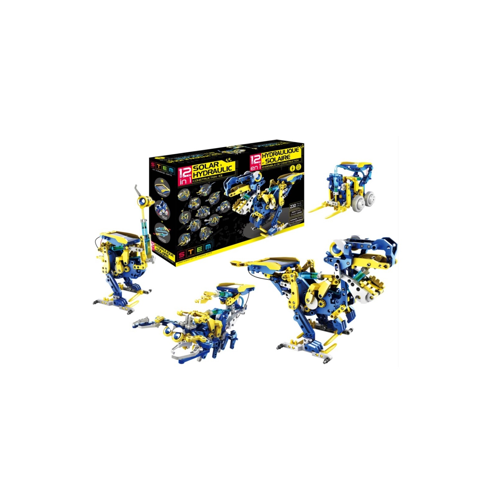 12 en 1 - Ensemble de construction hydrolique et solaire