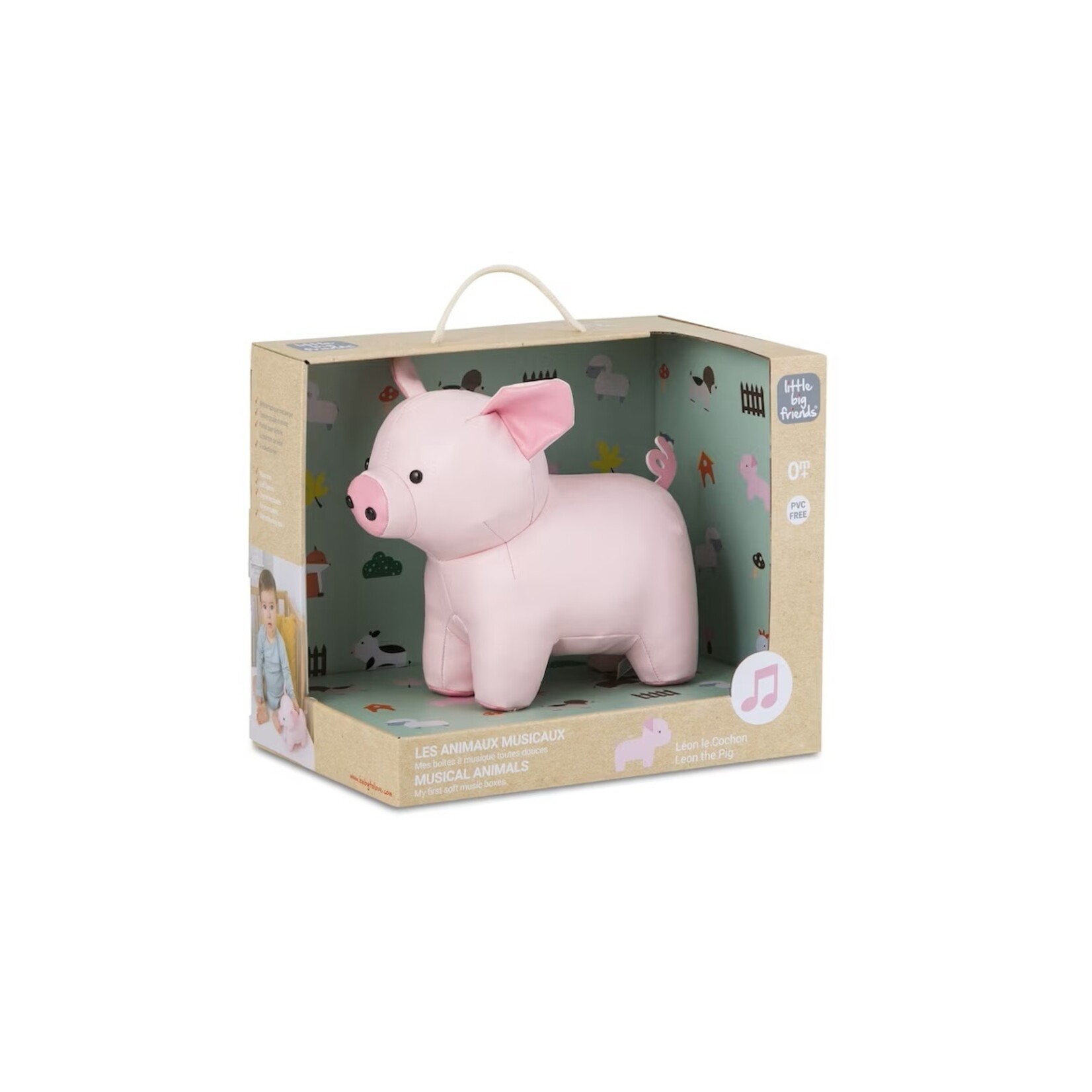 Little Big Friends Animal musical - Léon le cochon