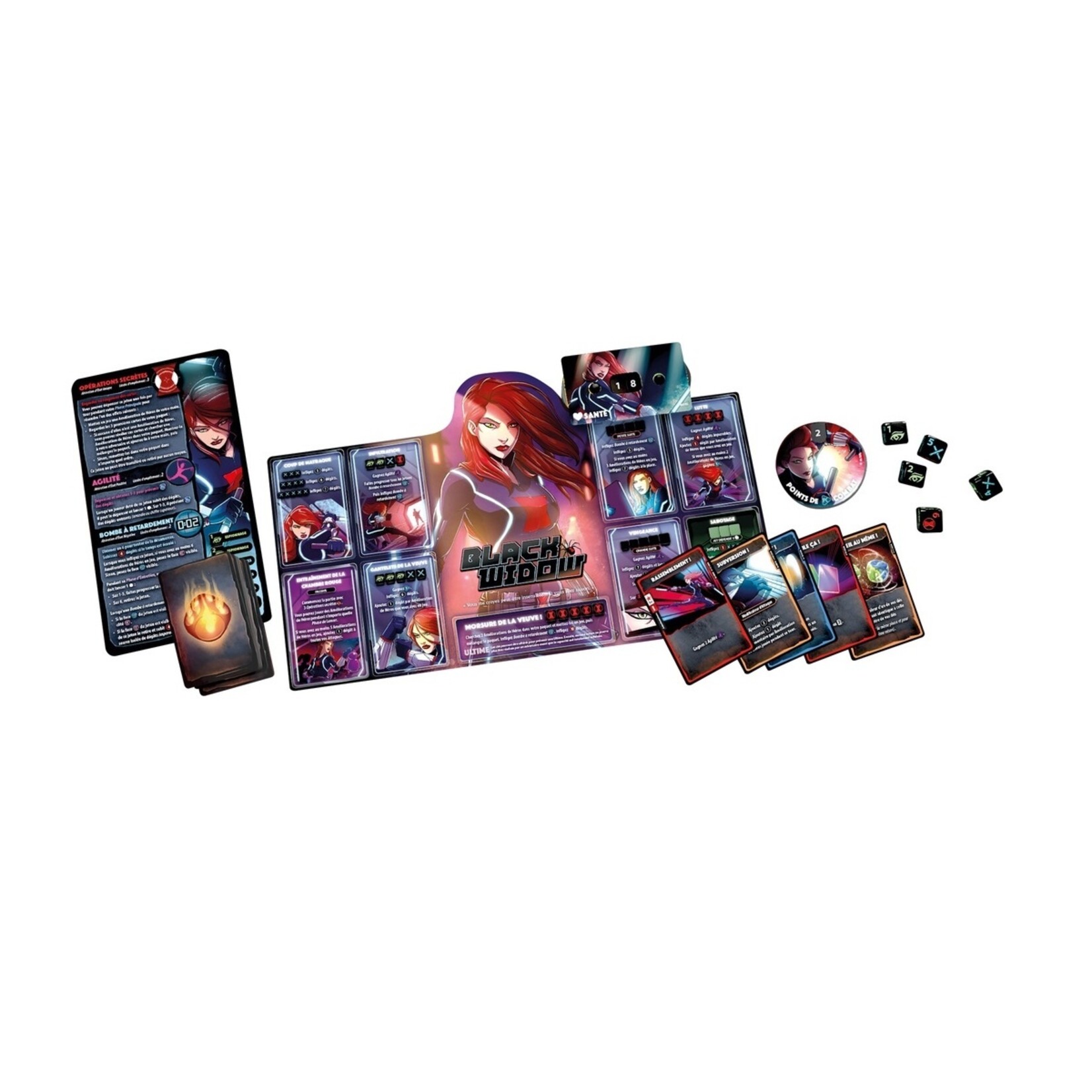 Lucky Duck Dice Throne - Marvel - Black Widow vs Doctor Strange vs Captain Marvel vs Black Panther FR