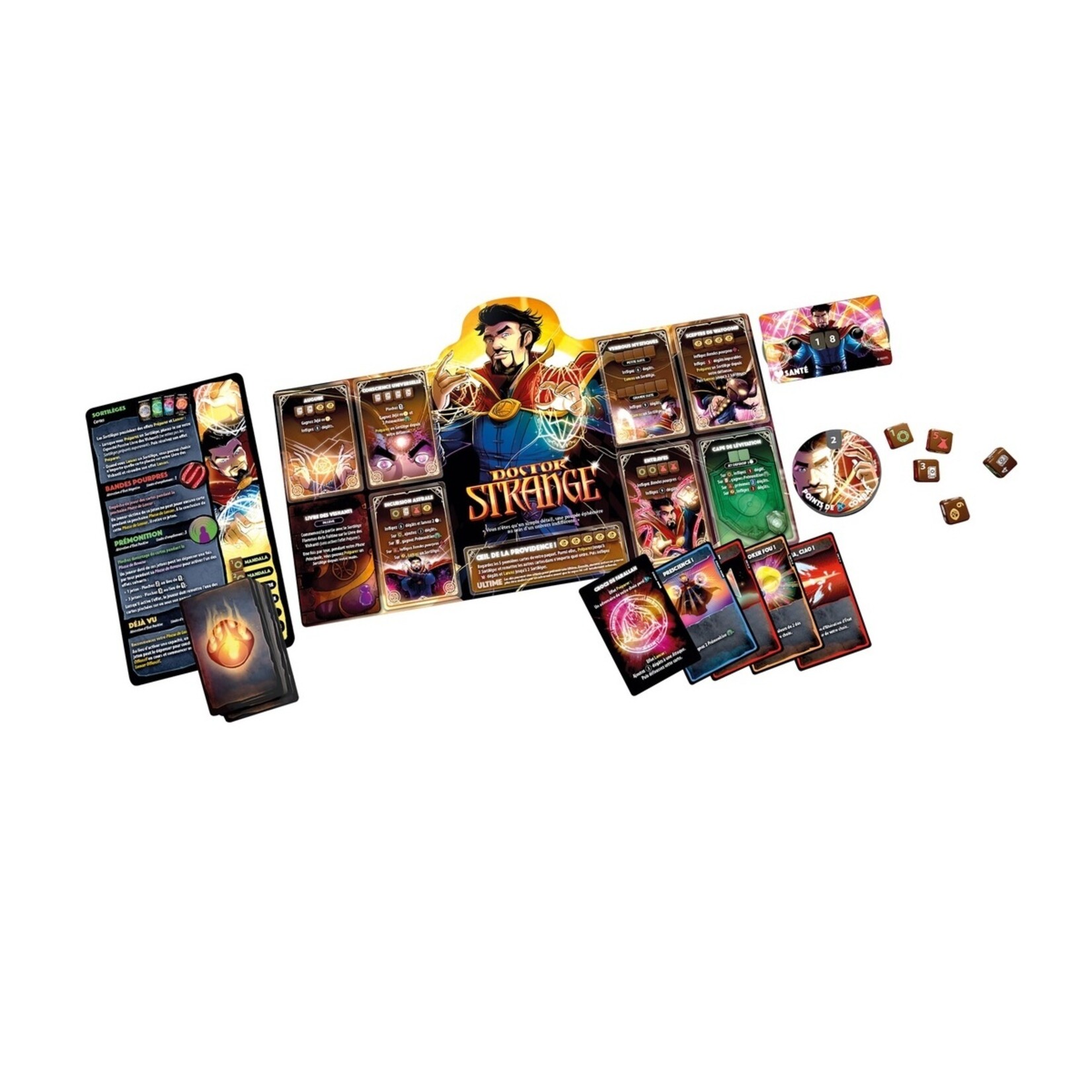 Lucky Duck Dice Throne - Marvel - Black Widow vs Doctor Strange vs Captain Marvel vs Black Panther FR