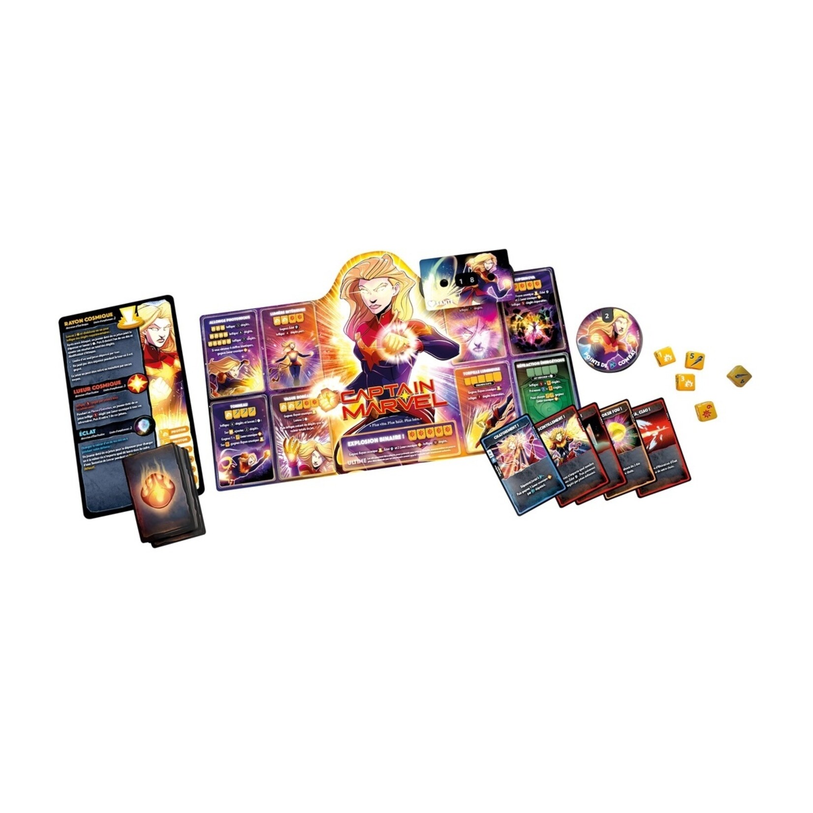Lucky Duck Dice Throne - Marvel - Black Widow vs Doctor Strange vs Captain Marvel vs Black Panther FR