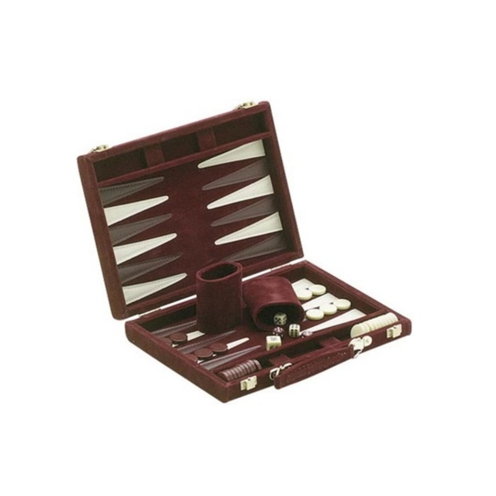 Backgammon 18 pouces - Valise en velours (Multilingue)