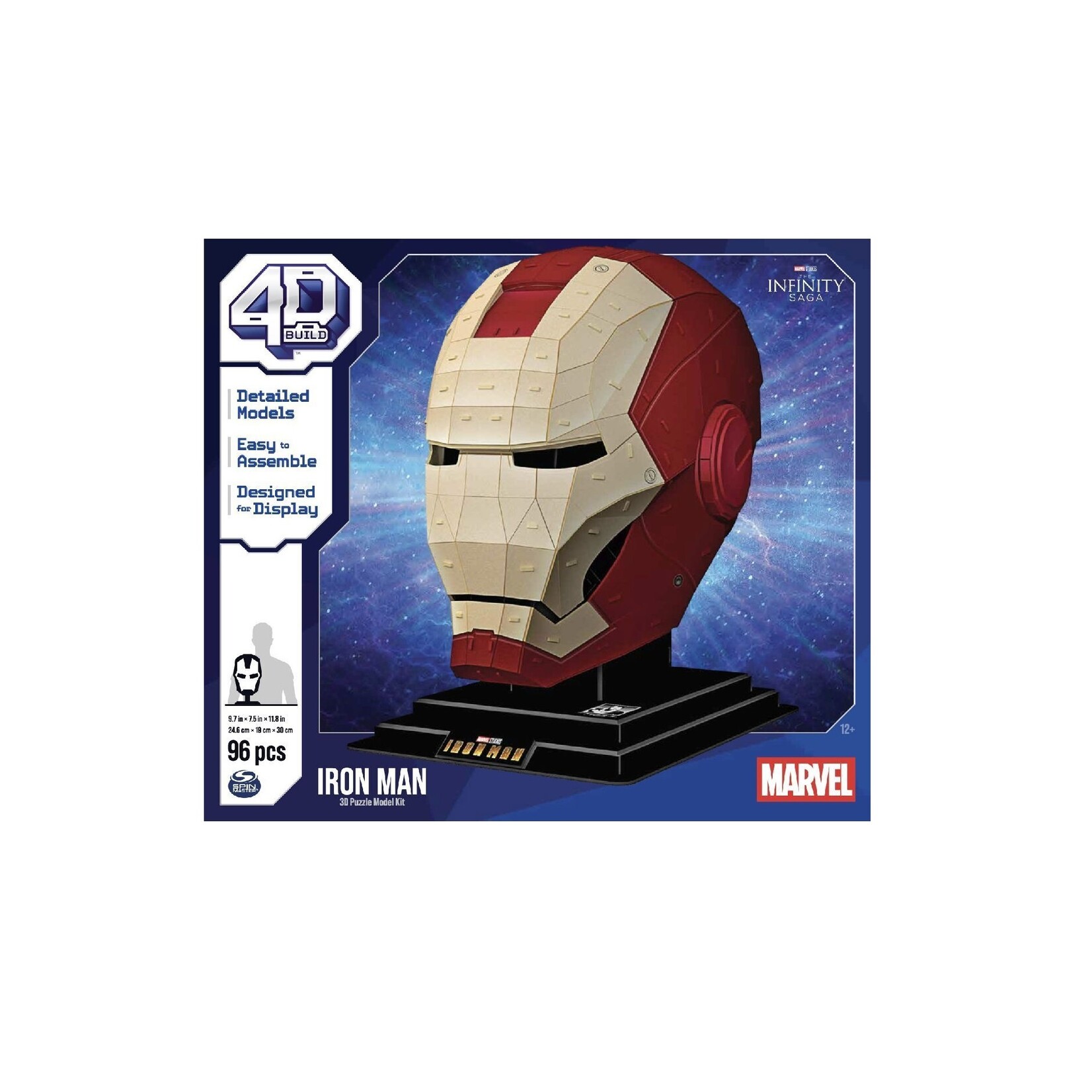 Spin Master 4D Build - Marvel - Casque d'Iron Man (Multilingue)