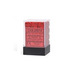 Chessex Brique de 36 d6 12mm opaques rouges avec points noirs