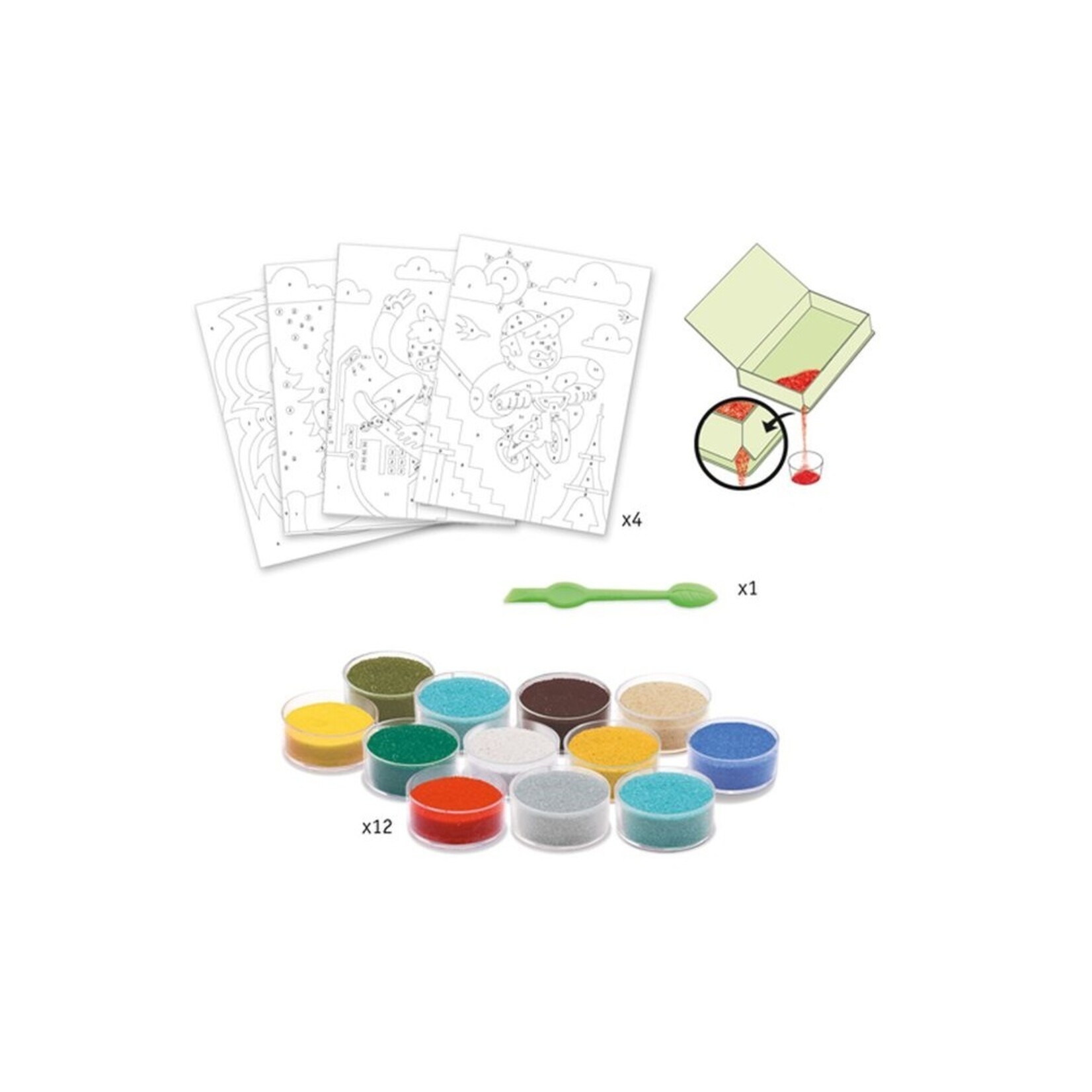 Djeco Sables colorés - Passion glisse (Multilingue)