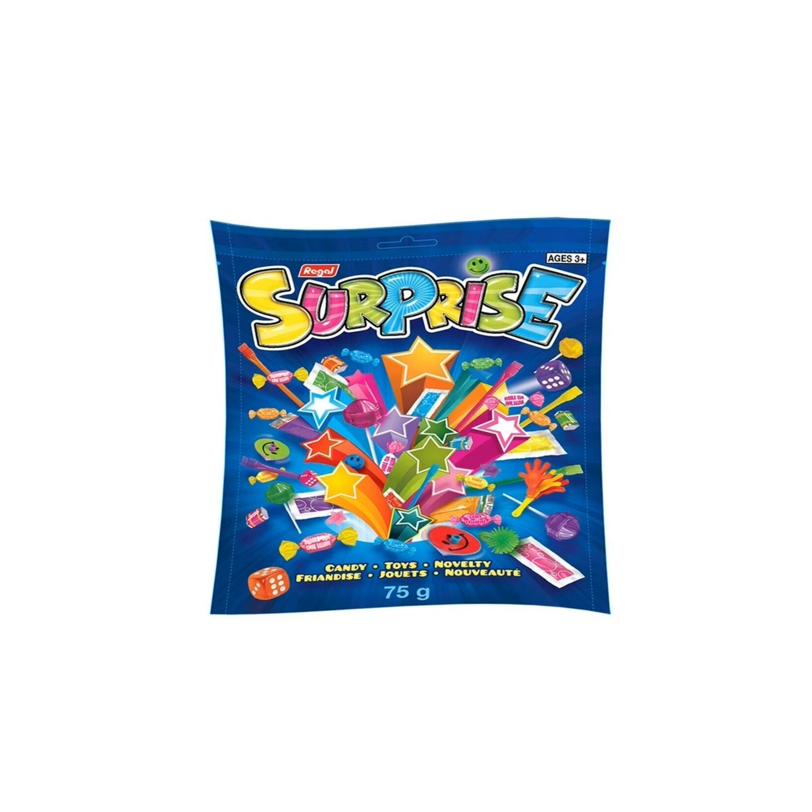 Regal confection Sac à surprise - Bonbons et jouet 75g