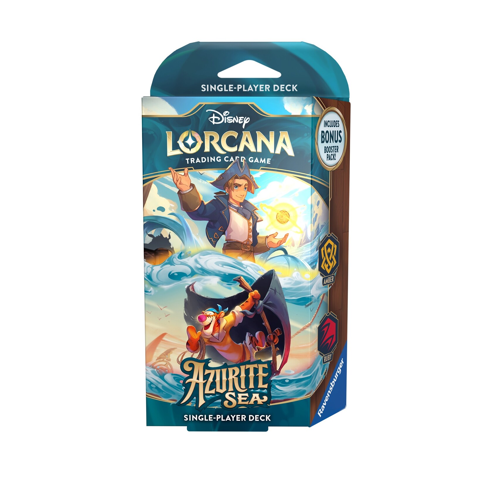 Ravensburger Disney Lorcana - Azurite Sea - Starter Deck - Jim Hawkins & Tiger (English)