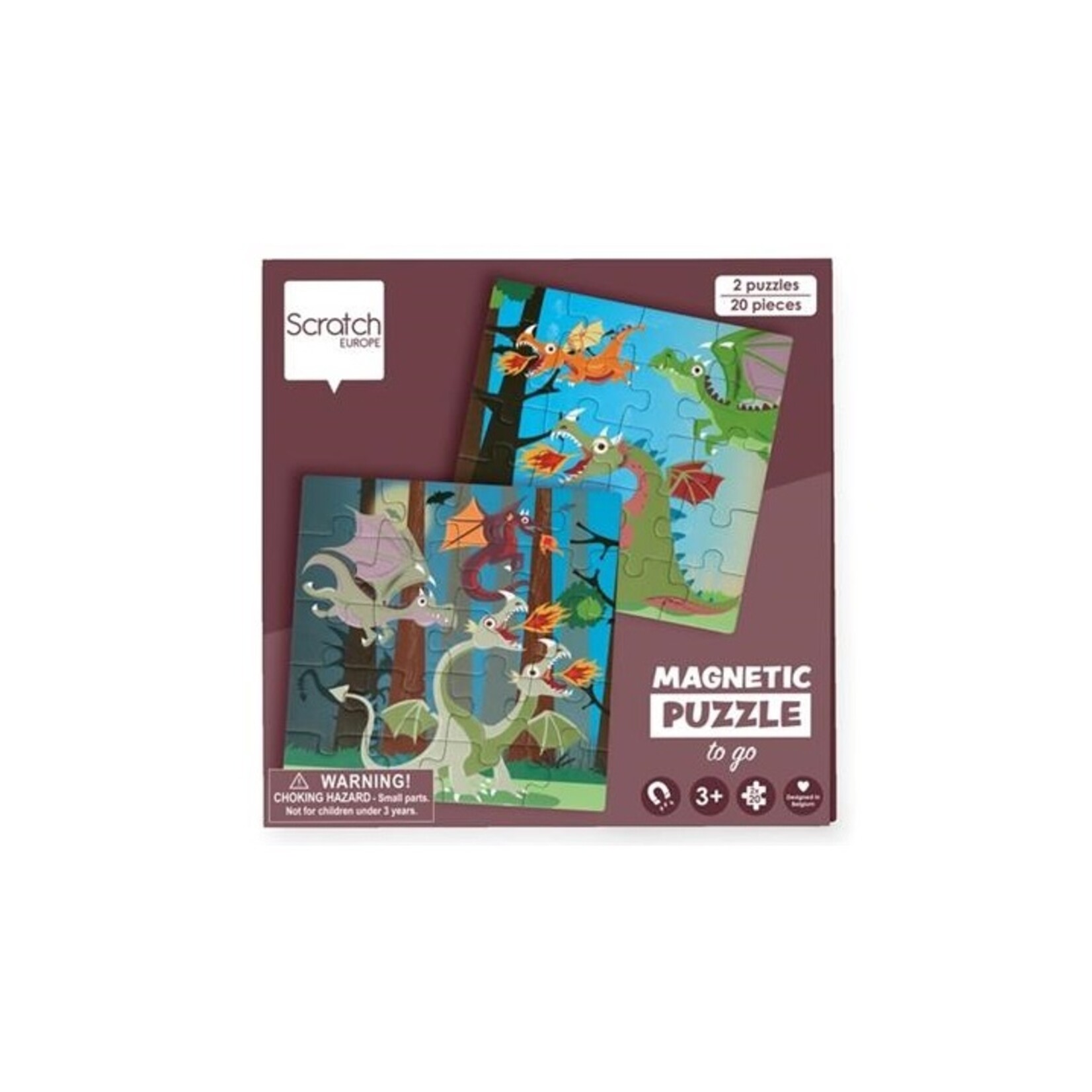 Scratch Scratch - Livre Casse-tête Magnétique - Dragon
