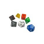 Chessex Nostalgia opaque primaire multicolore - 7 dés polyédriques