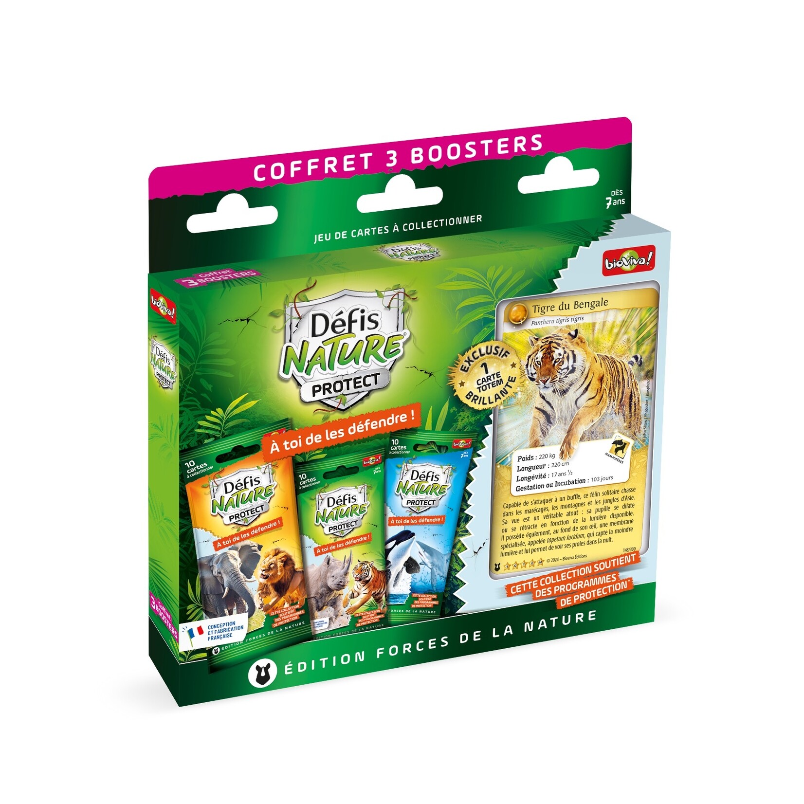 Bioviva Défis Nature Protect - Coffret de 3 Boosters - Tigre FR (Vente Finale)