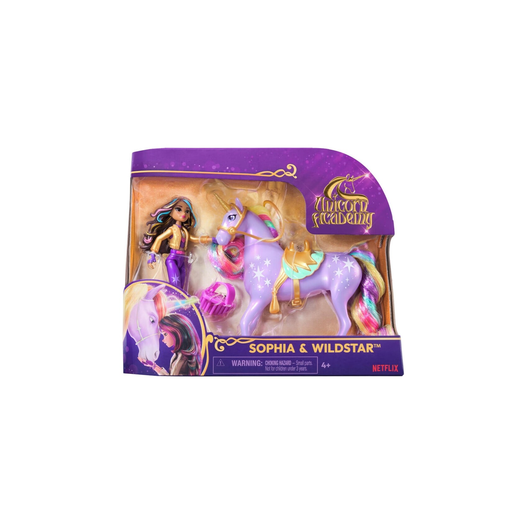 Spin Master L'École des licornes - Petite poupée et  licorne - Sophia et Wildstar