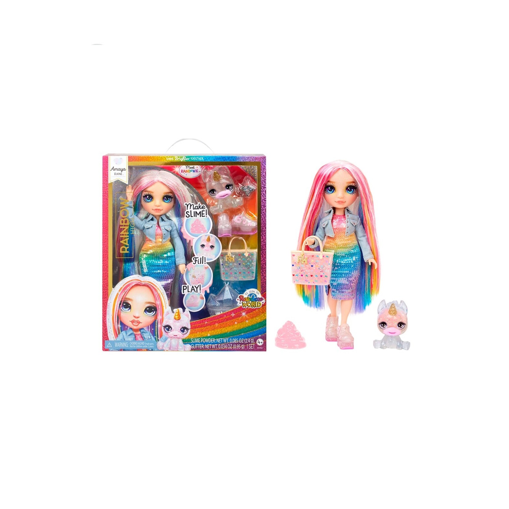 MGA Rainbow High - Slime & animal - Poupée Amaya