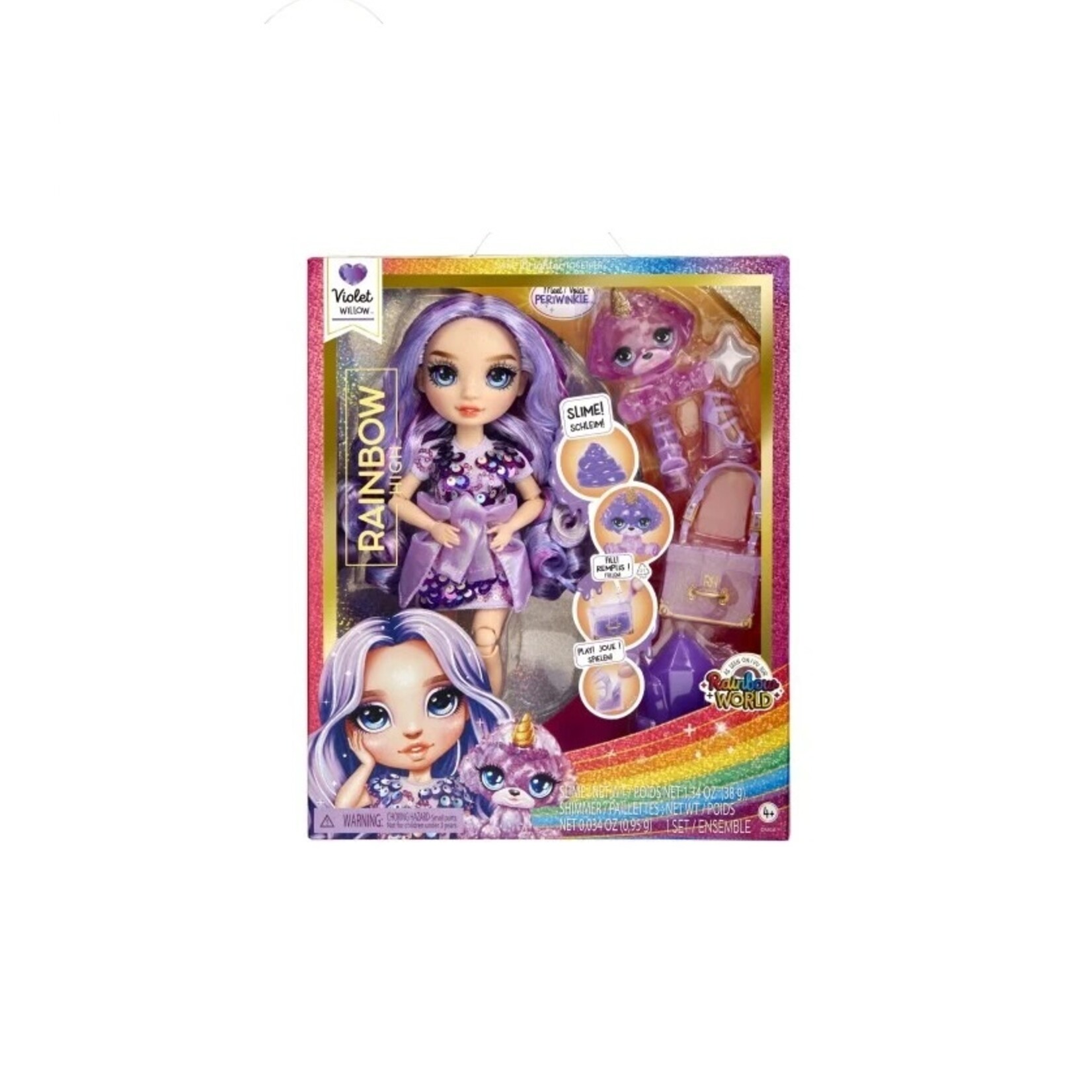 MGA Rainbow High - Slime & animal - Poupée Violet