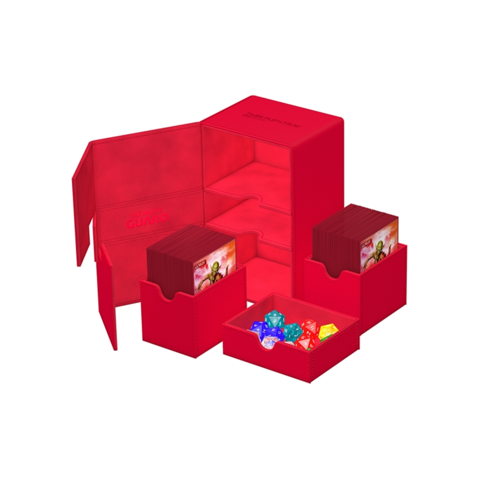 Ultimate Guard UG - Twin flip n tray deck case monocolor 160 - Rouge