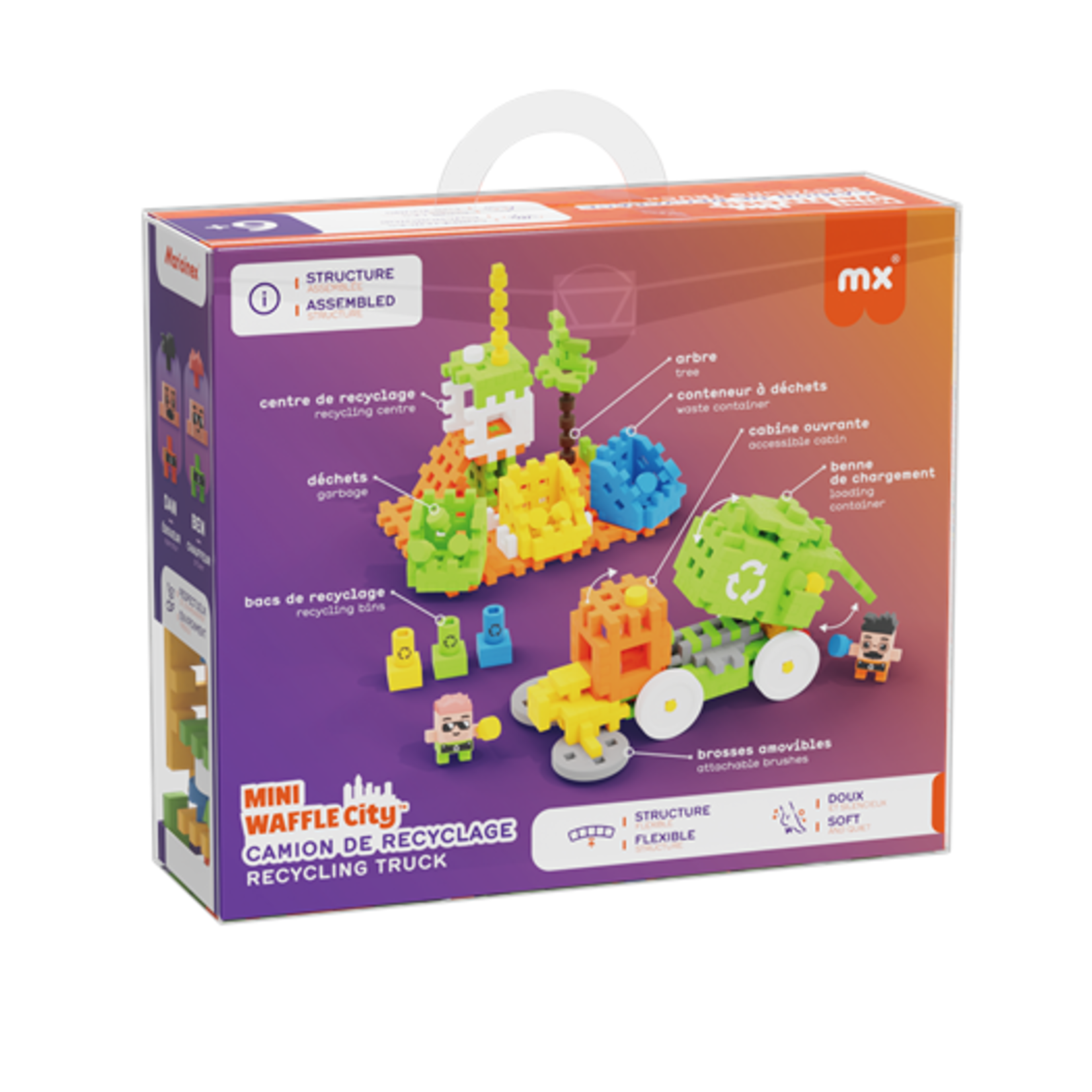 Marioinex Mini Waffle - Camion Recyclage 148 pcs