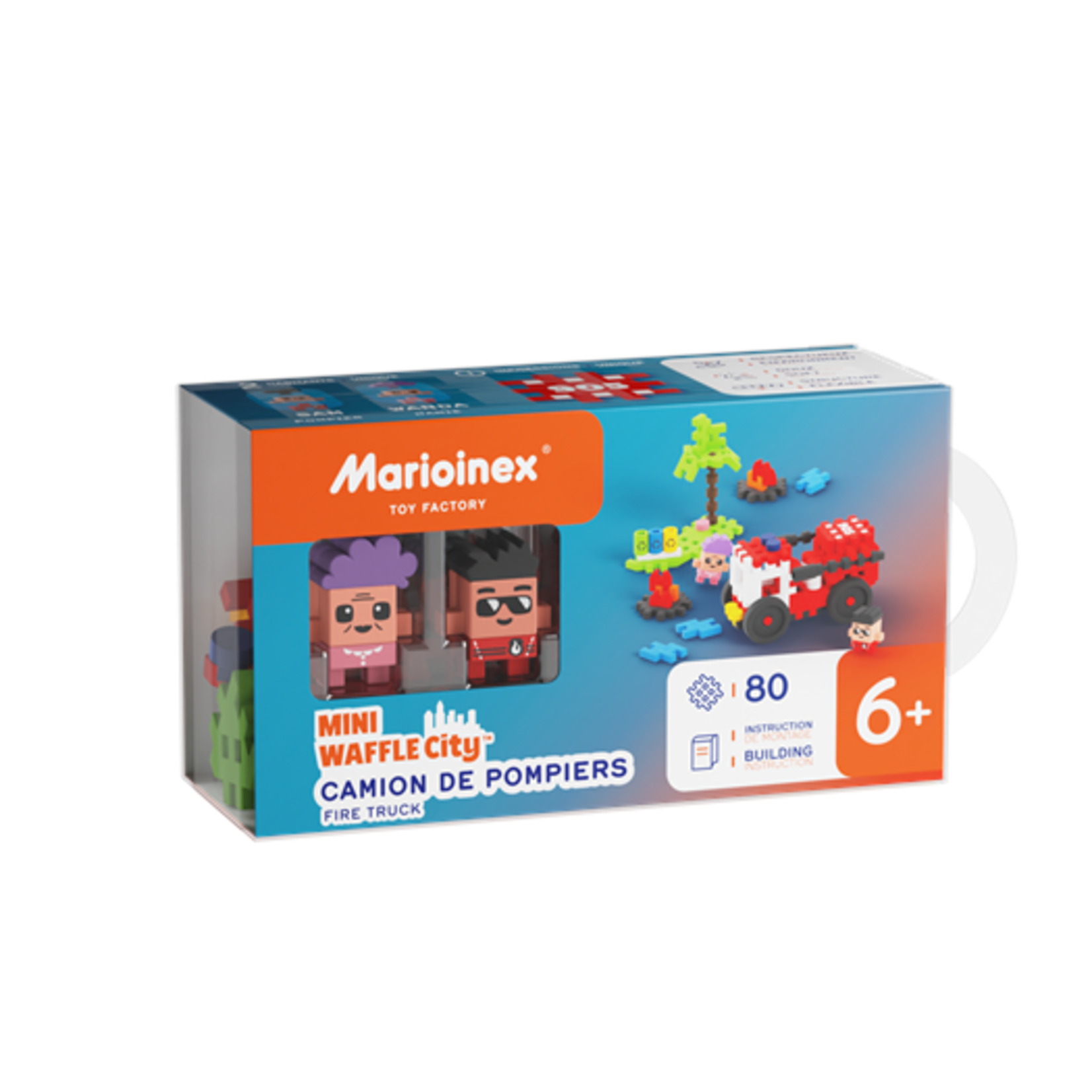 Marioinex Mini Waffle - Camion de pompier 80 pcs
