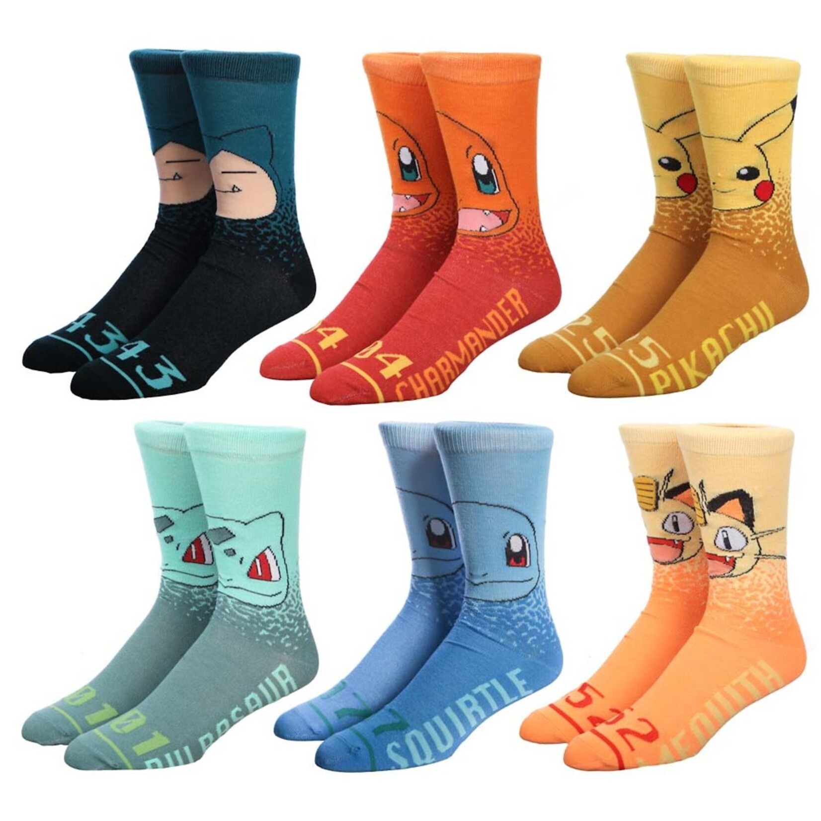 Ensemble de 6 paires de bas  - Pokémon