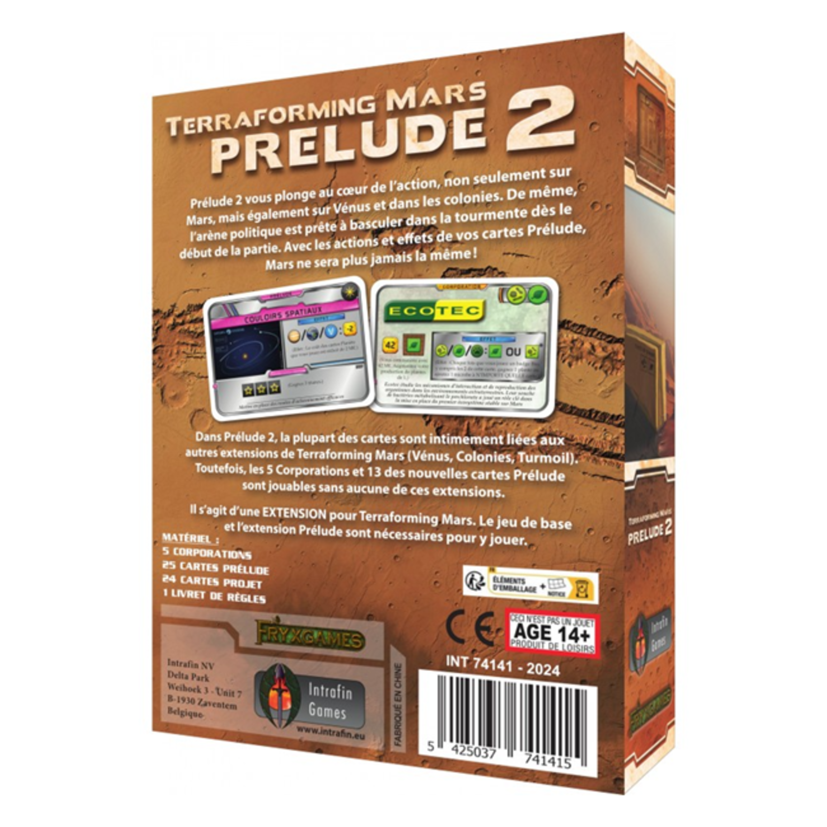 Intrafin Games Terraforming Mars -Ext - Prélude FR