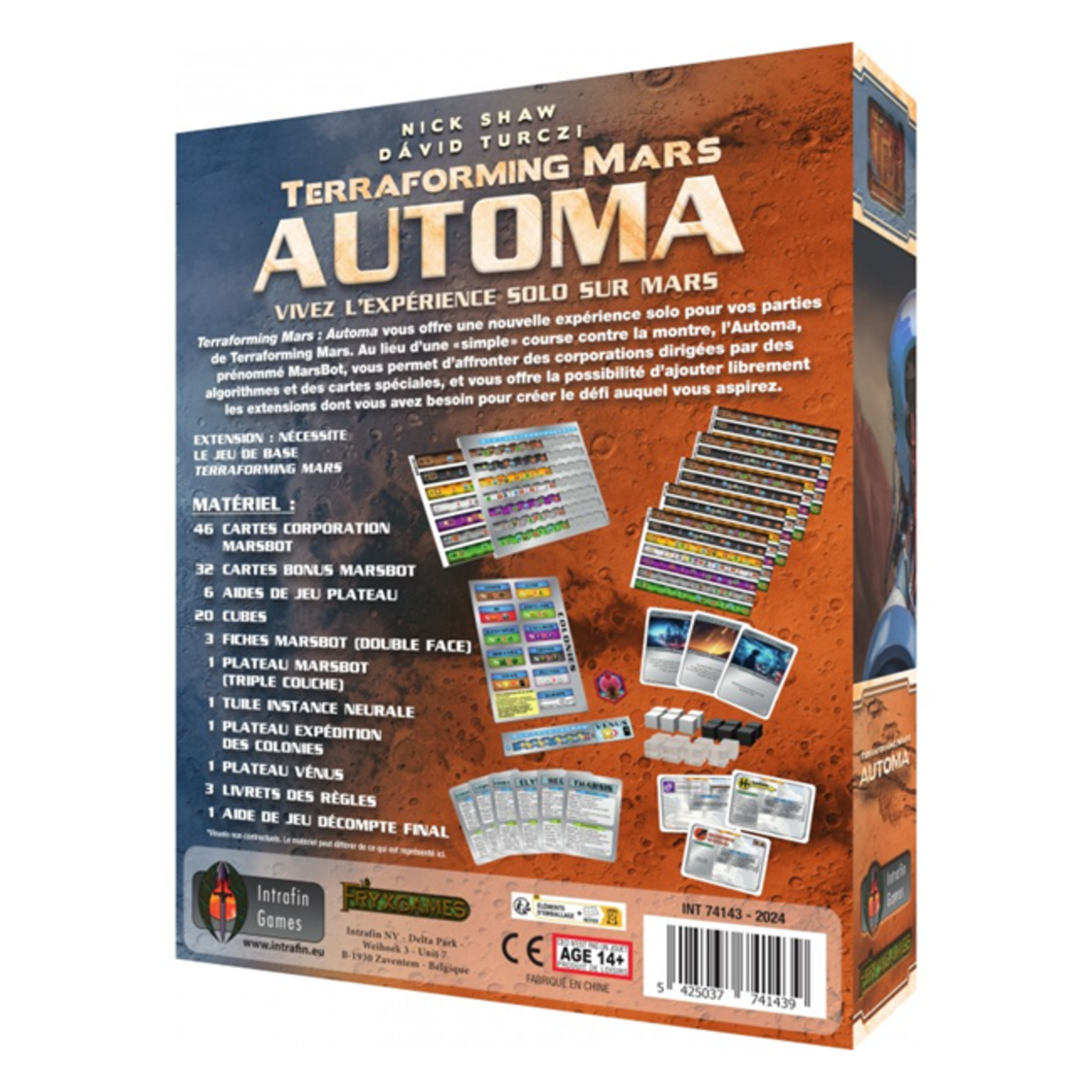 Intrafin Games Terraforming Mars - Ext - Automa FR  (Vente Finale)