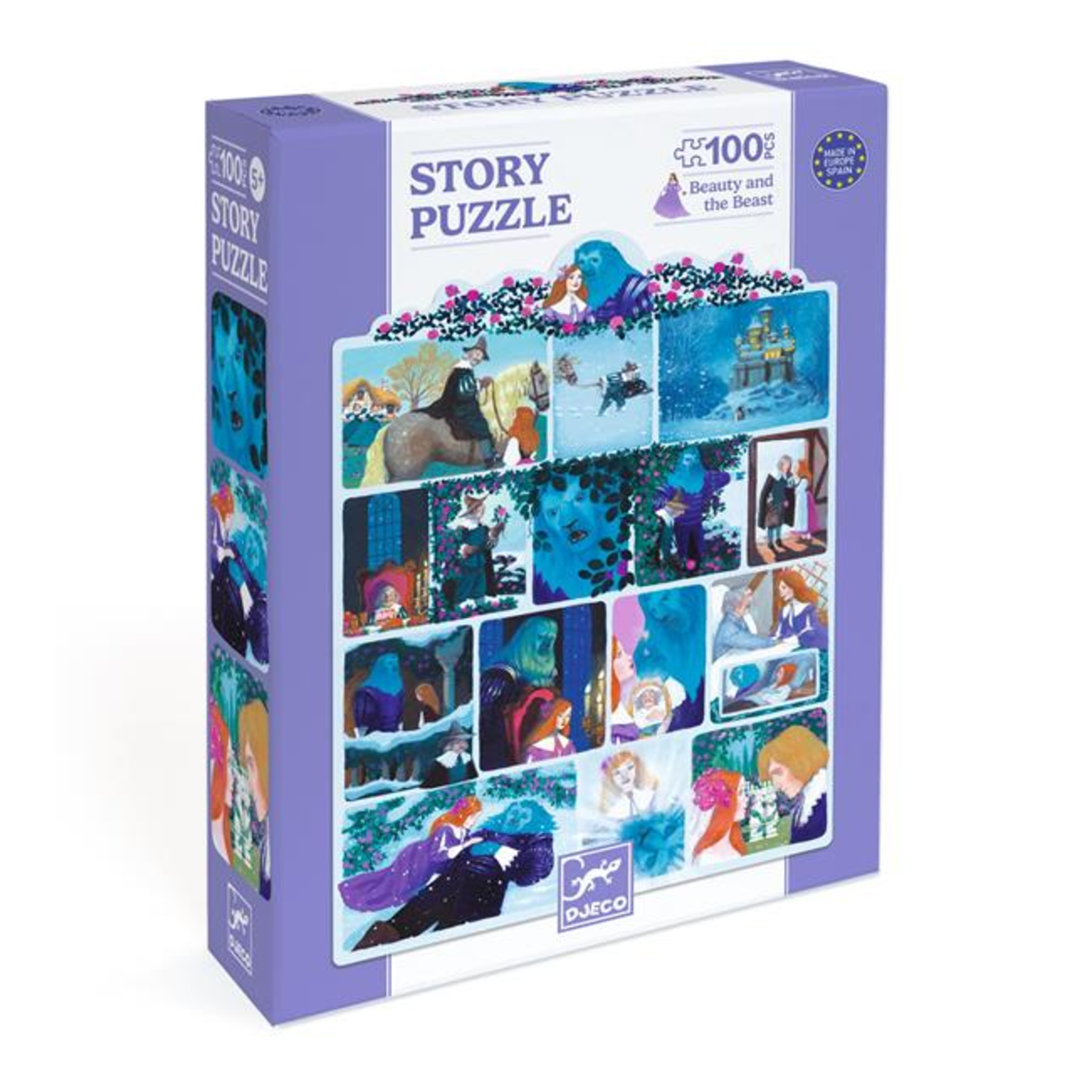 Djeco PZ100 - Puzzle histoire - La Belle et la Bête