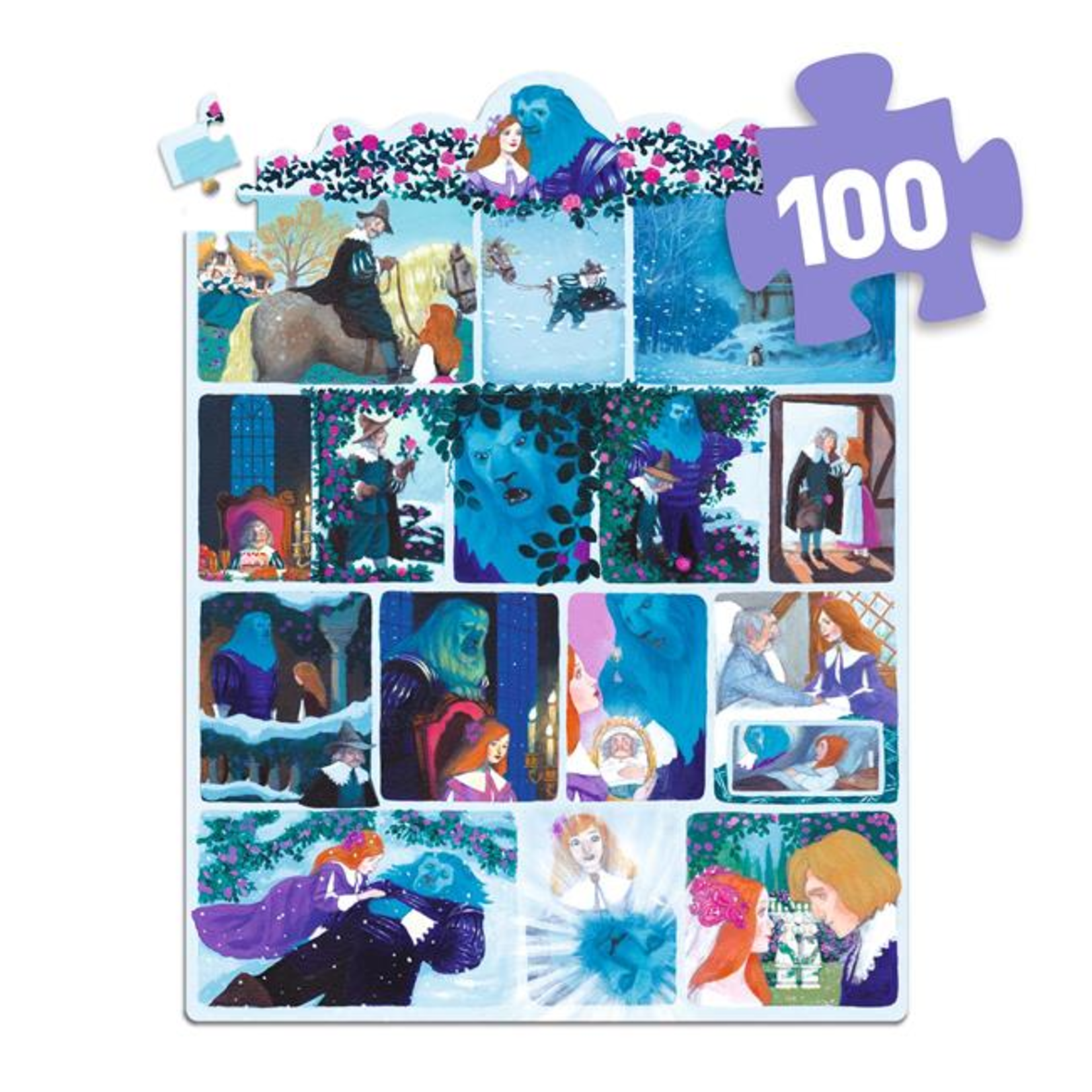 Djeco PZ100 - Puzzle histoire - La Belle et la Bête