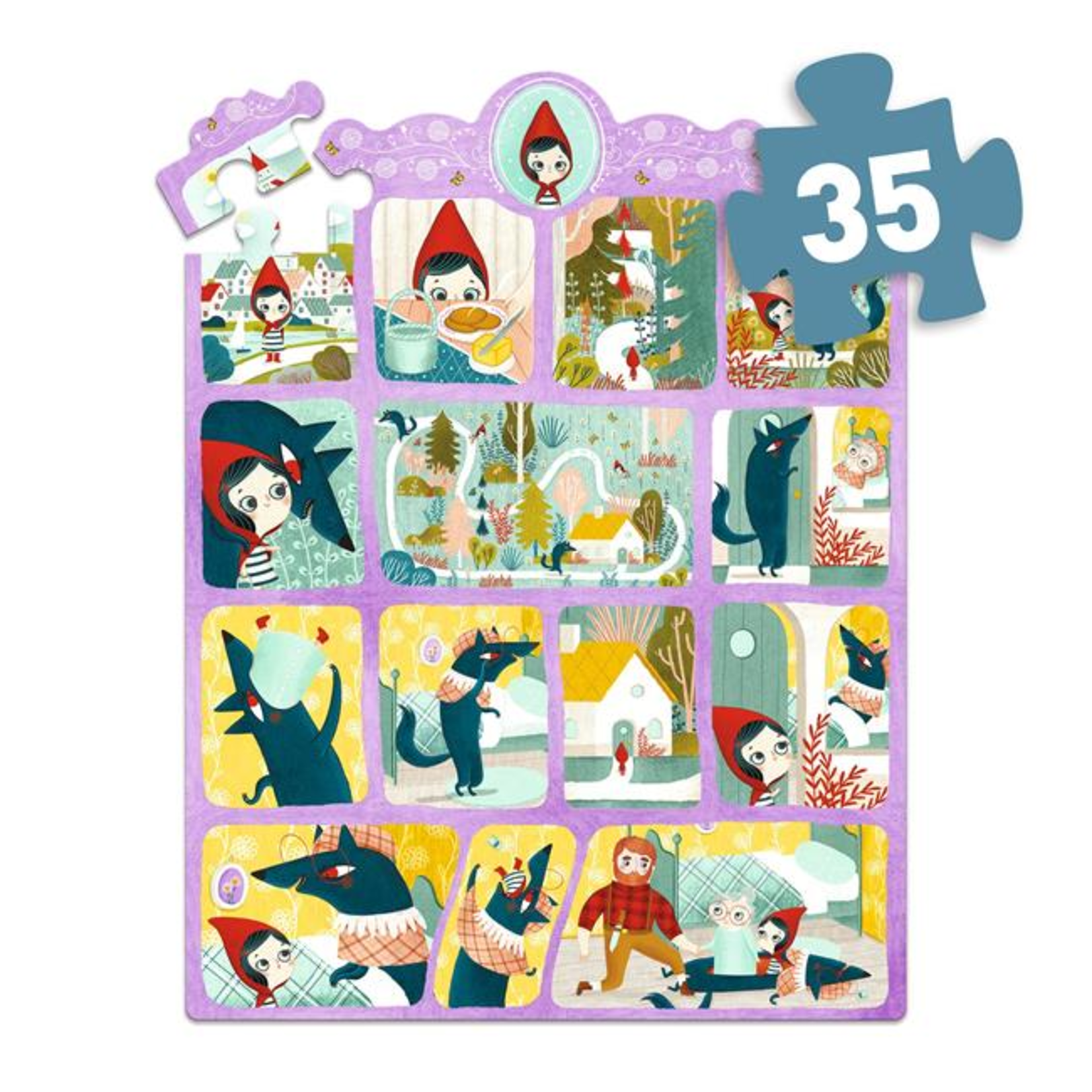 Djeco PZ35 - Puzzle histoire - Le Petit Chaperon rouge