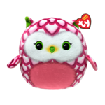TY TY - TOOTIE - owl pink squish 10 pouces
