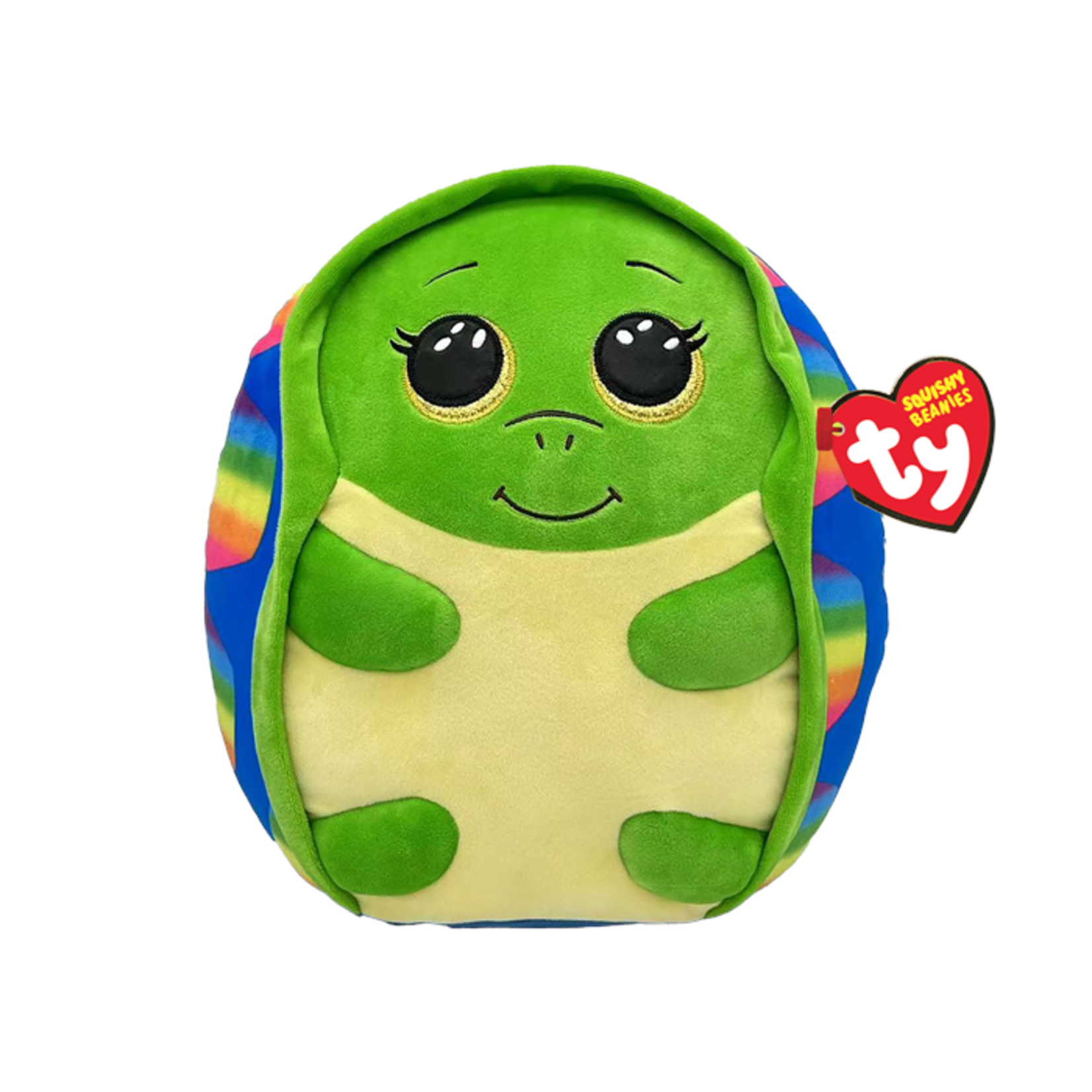 TY TY - SHRUGS - turtle rainbow squish 10 pouces