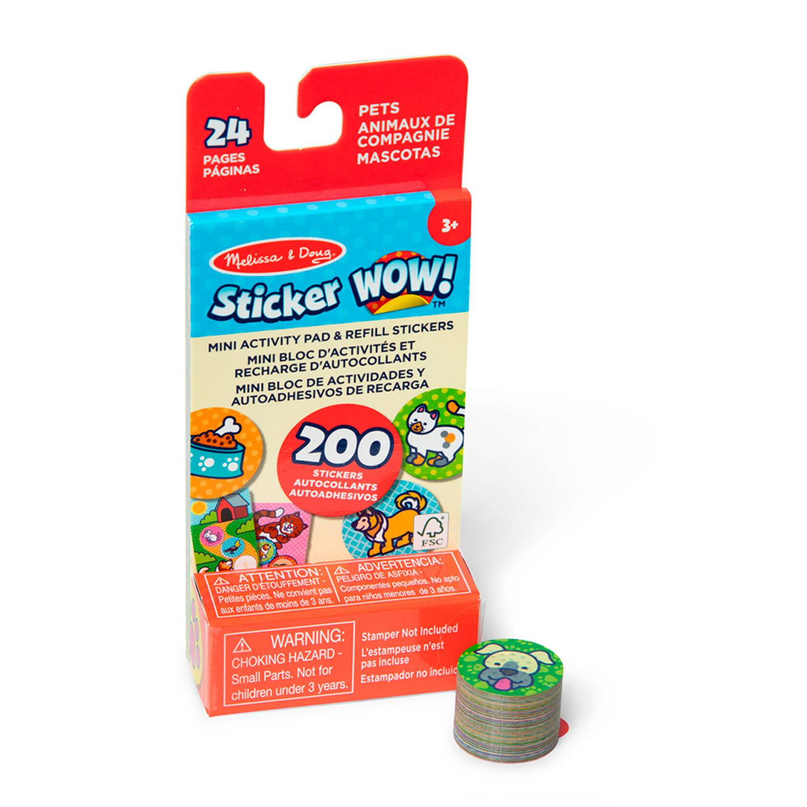 Melissa & Doug Sticker WOW! - Mini bloc & Recharge - Animaux