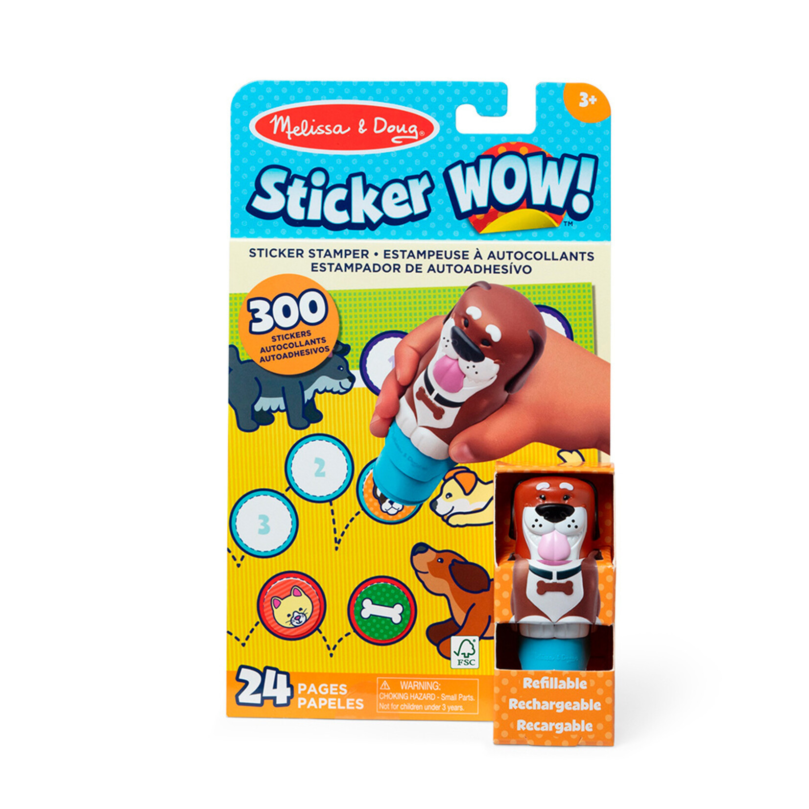 Melissa & Doug Sticker Wow! - Bloc & estamp collant - Chien