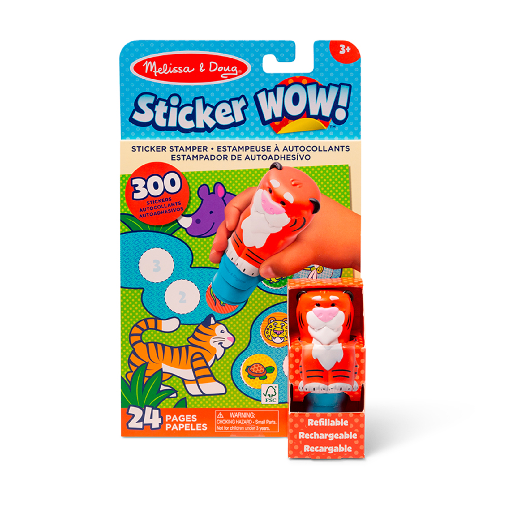 Melissa & Doug Sticker Wow! - Bloc & estamp collant - Tigre