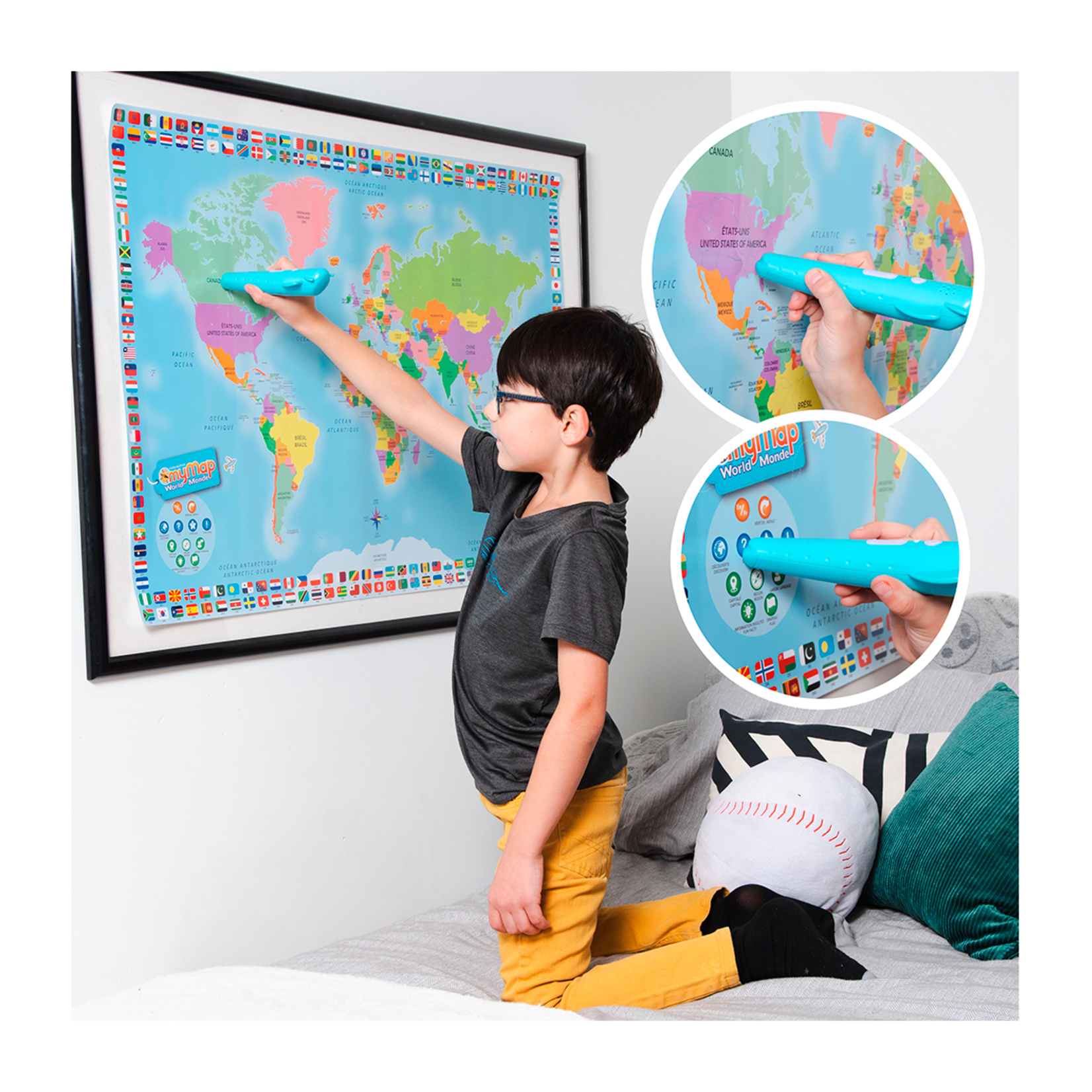 Kid Map Monde Interactive (Multilingue) (Ramassage seulement)