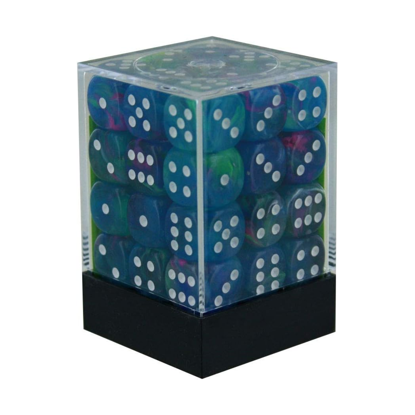 Chessex Ensemble de 36 dés 12 mm - Waterlily avec points blancs