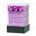 Chessex Ensemble de 36 dés 12 mm - Violet avec points blanc
