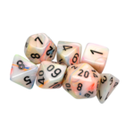 Chessex Ensemble de 7 dés polyédrique circus avec chiffres noirs