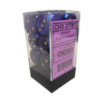 Chessex Brique de 12 d6 16mm Royale purple avec points dorés