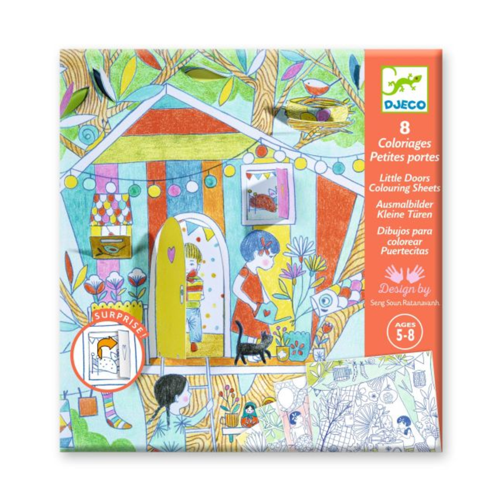 Djeco Coloriages surprises - Les cabanes de Nina