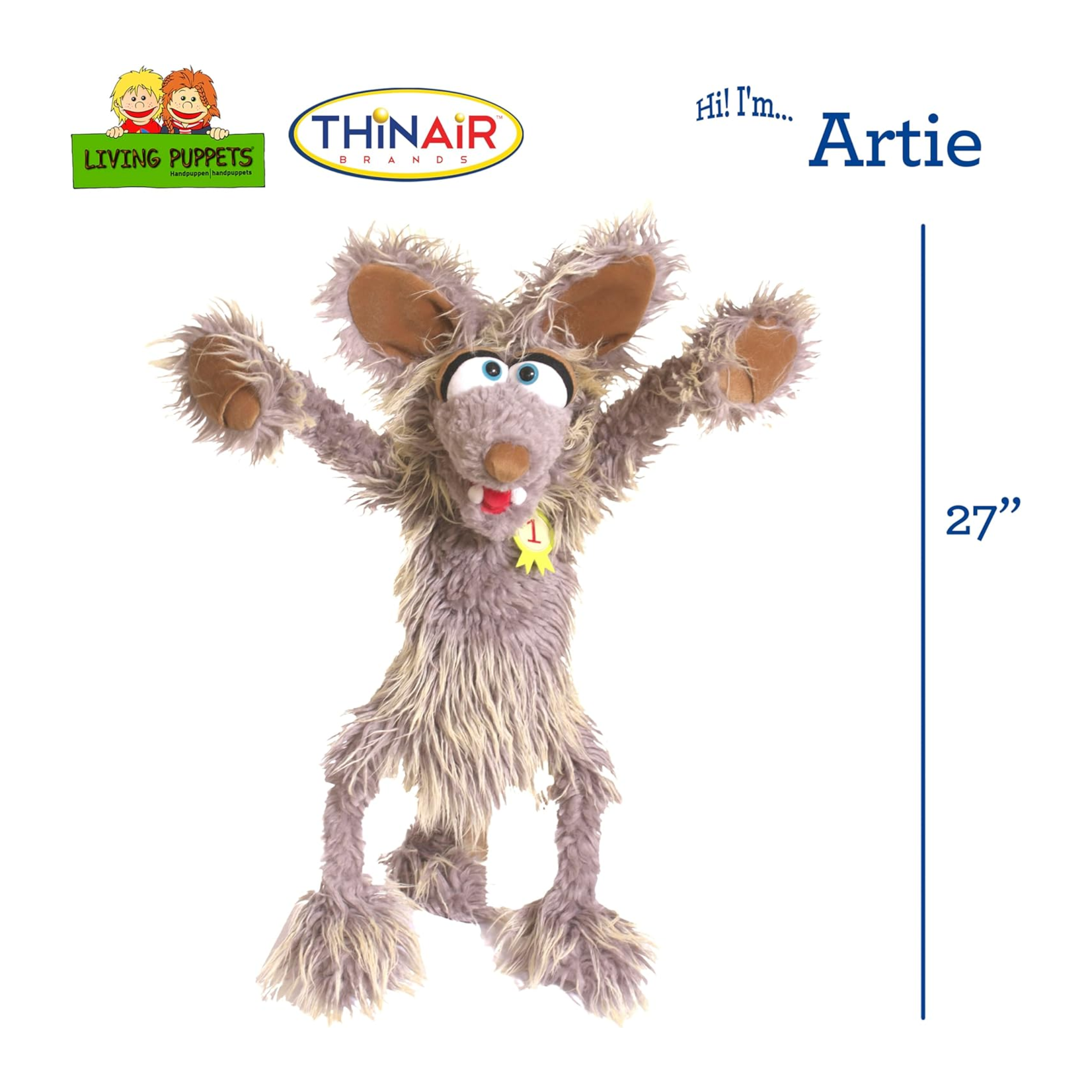 Thinair Brands Marionnette - Living puppets - Artie - 14 pouces