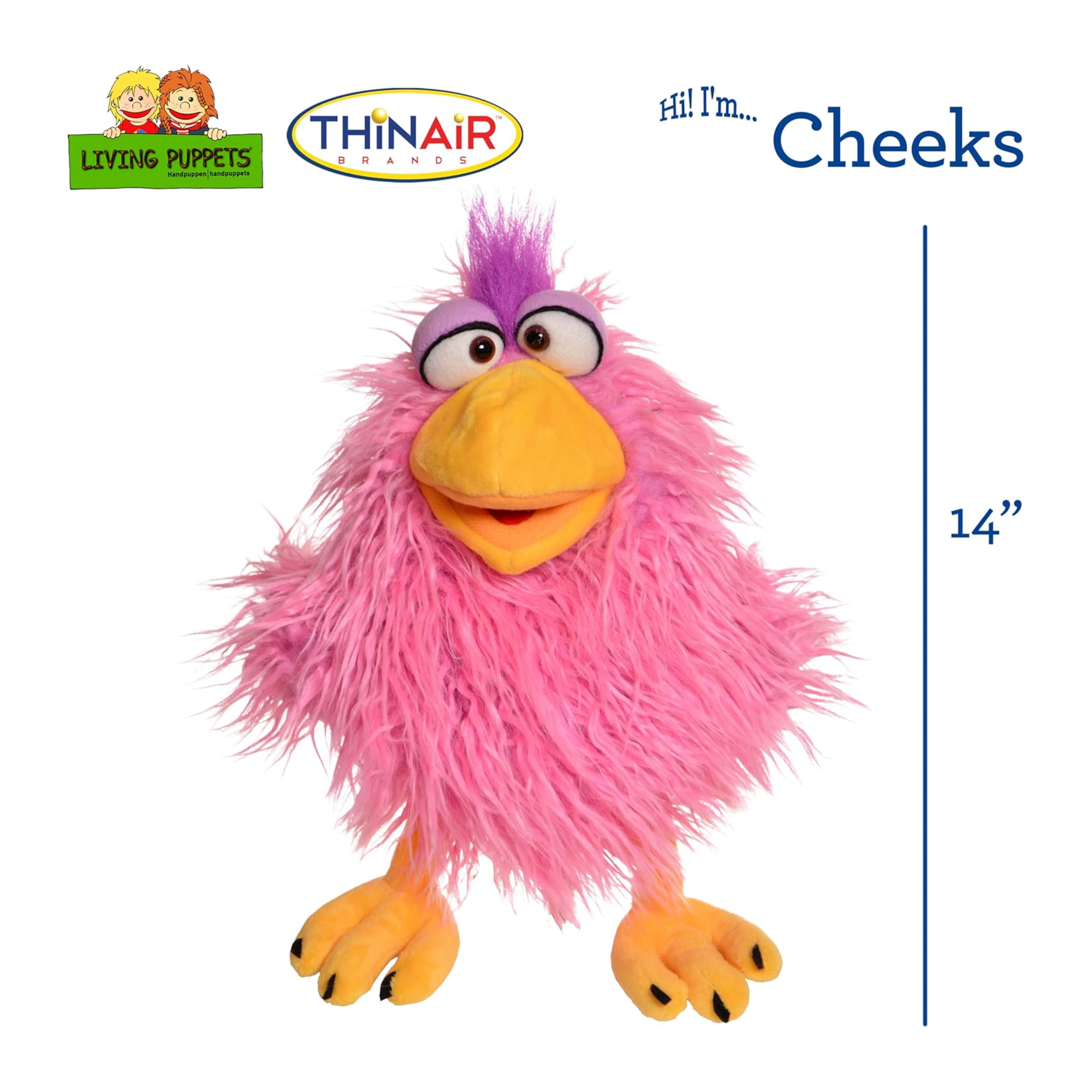 Thinair Brands Marionnette - Living puppets - Cheeks - 14 Pouces