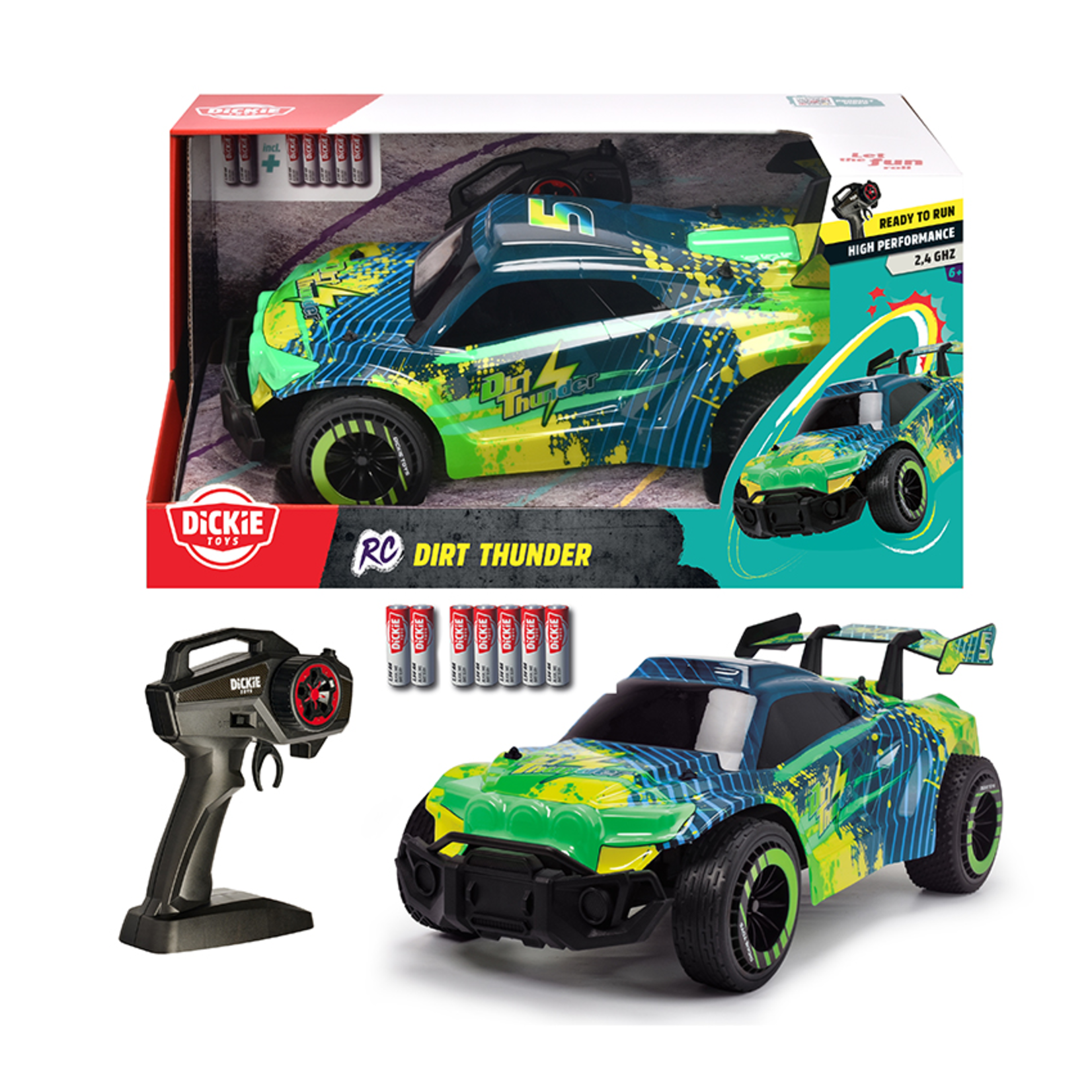 Dickie Toys Dickie - Dirt Thunder téléguidé 46 cm 1:10