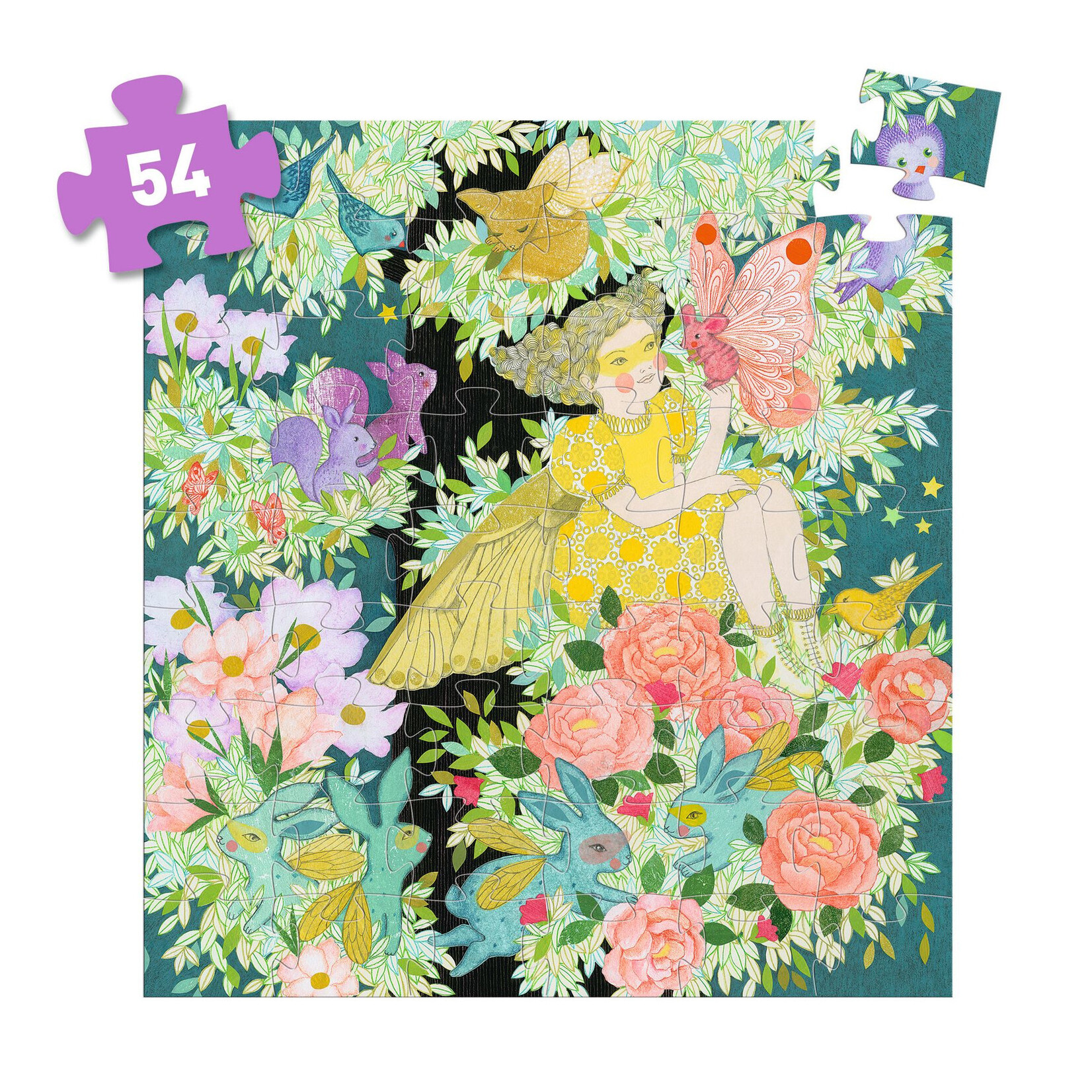 Djeco PZ54 - Puzzle silhouette - L'arbre de Flora