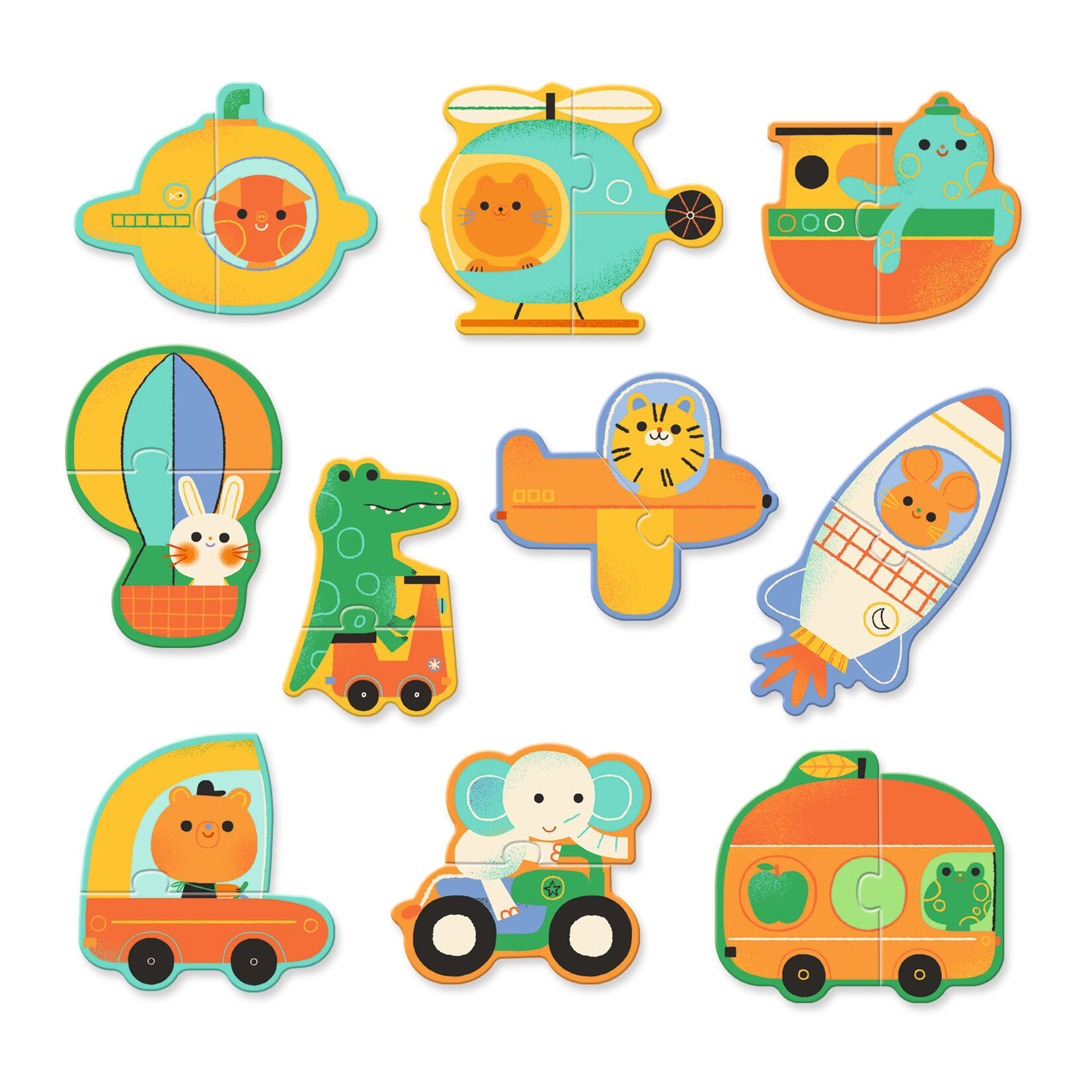 Djeco Puzzle duo - Véhicules