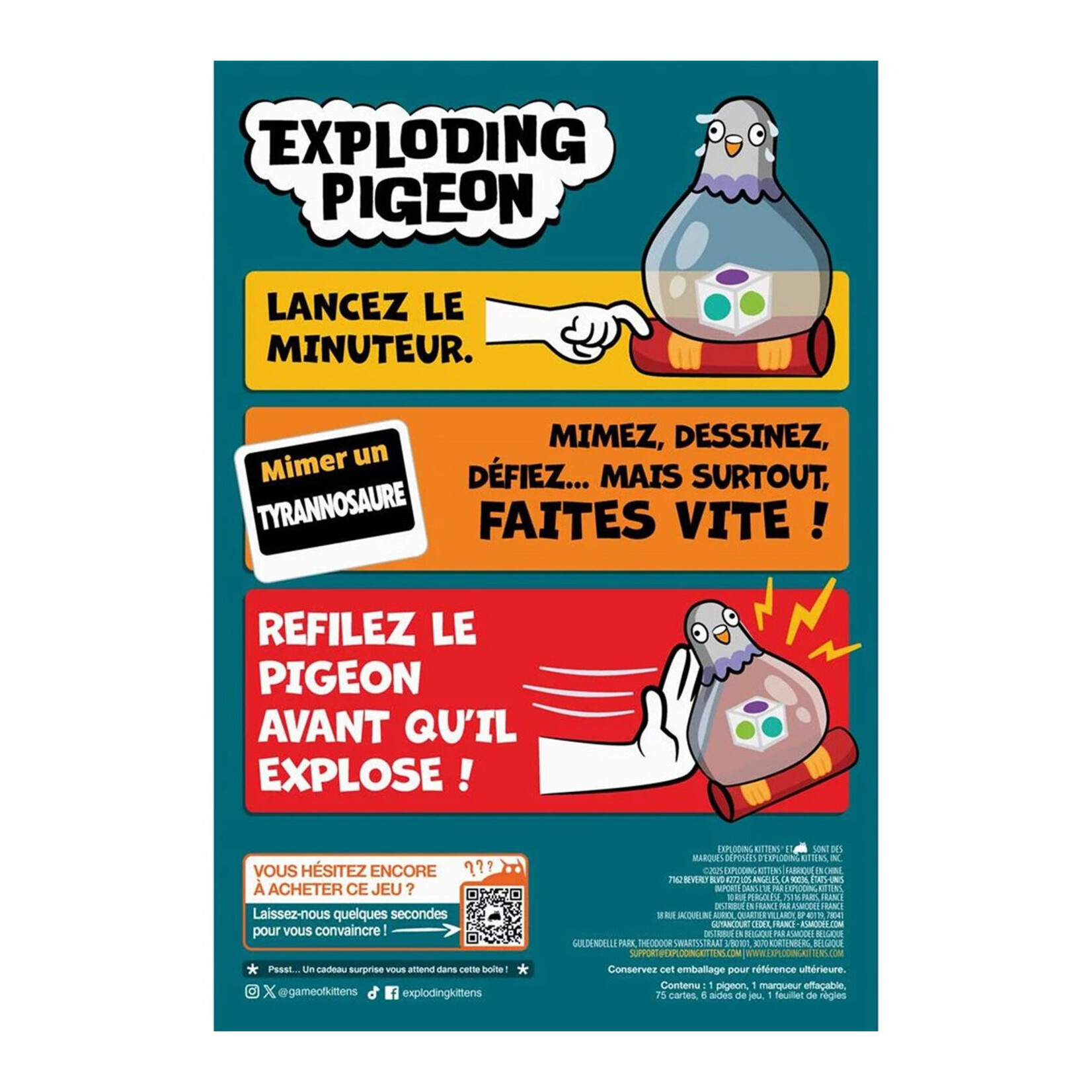 Exploding Kittens Exploding Pigeon FR