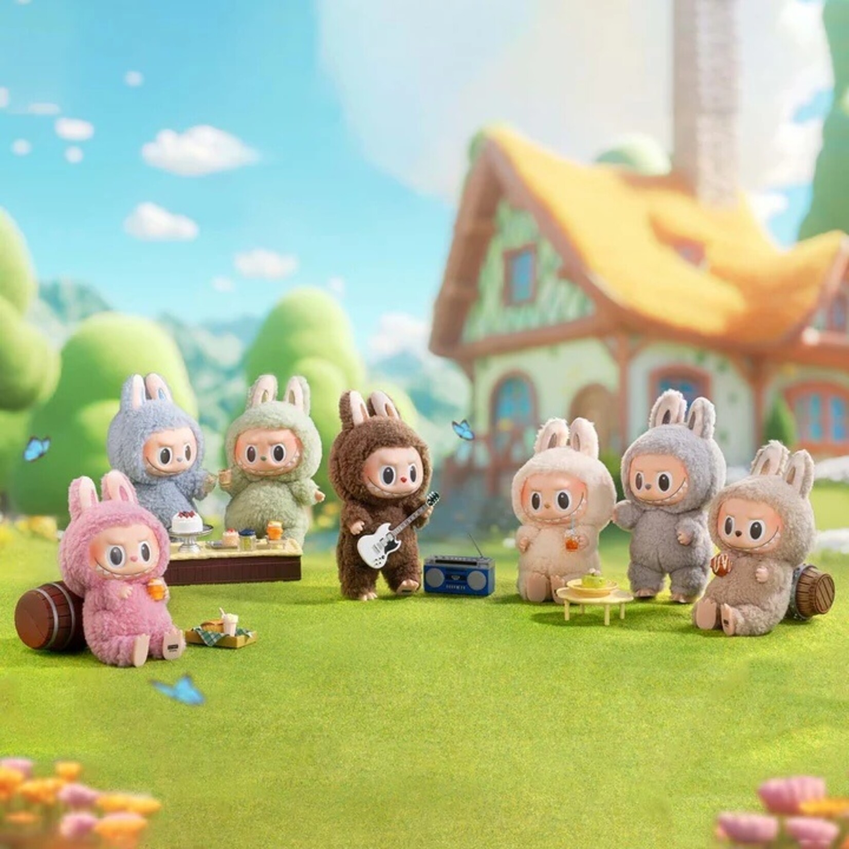 Pop Mart Peluche surprise - Monsters - Macaron - Réplique de Labubu