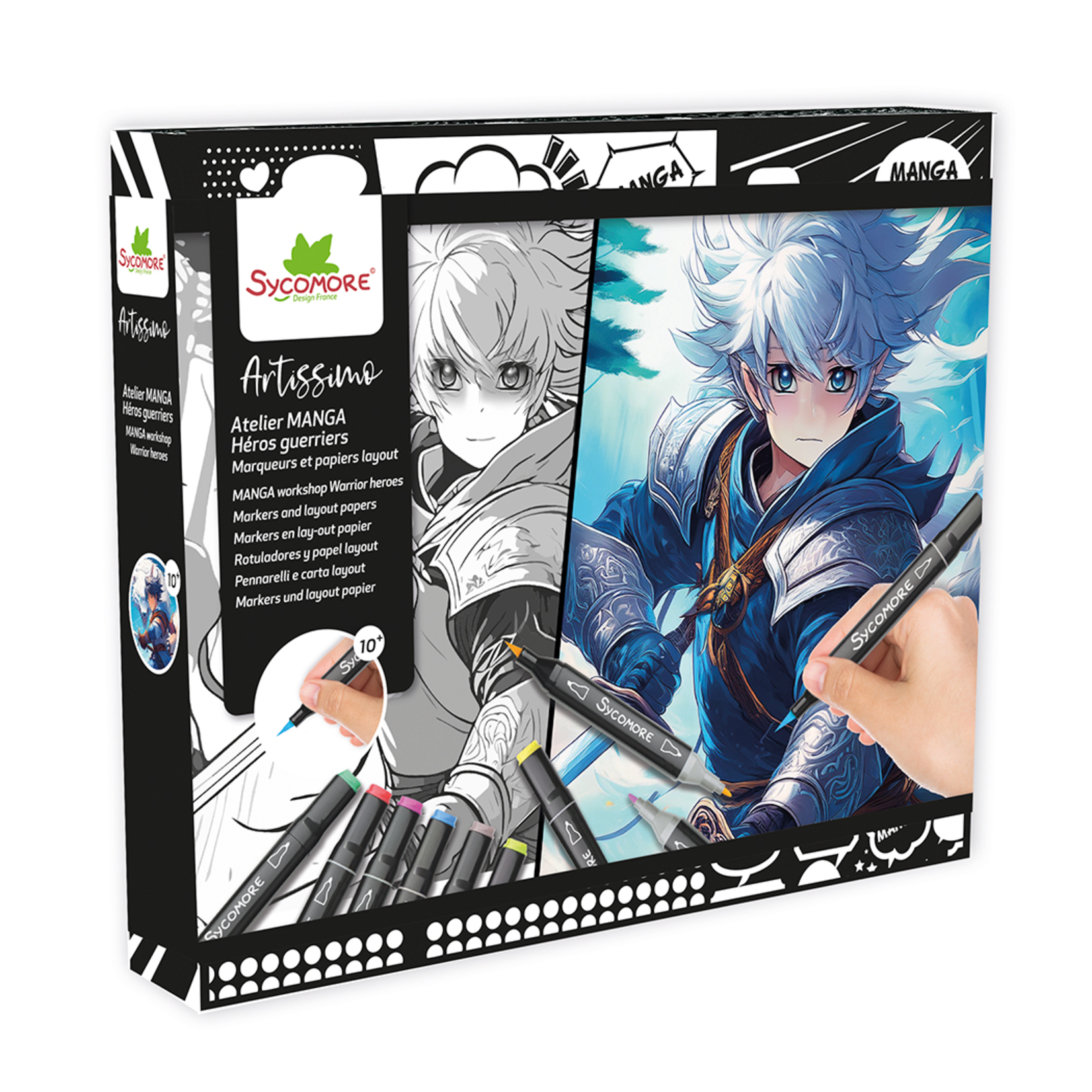 Sycomore Artissimo - Marqueurs et papiers Manga - Héros guerriers