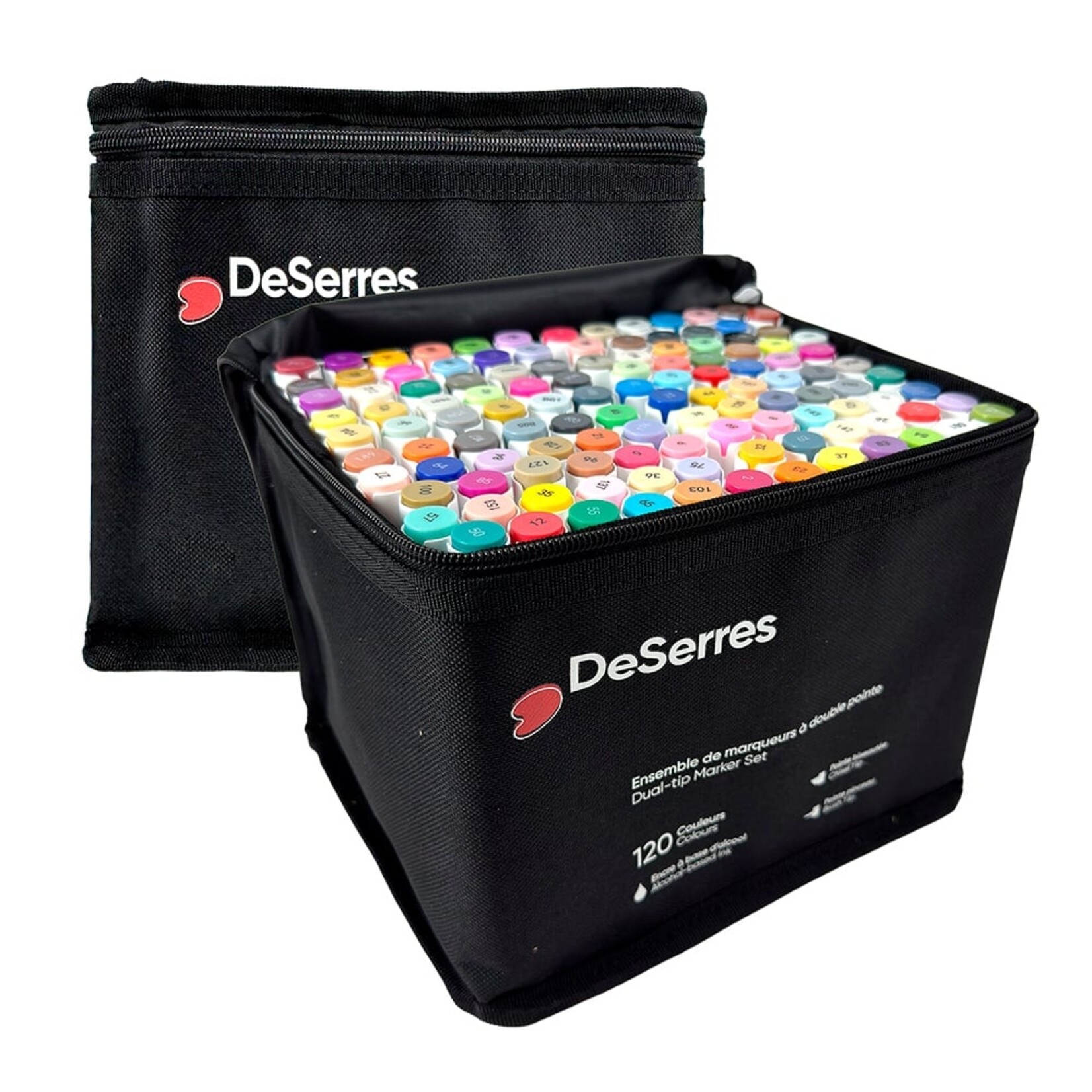 Deserres Ensemble de marqueurs de 120 pièces alcool double pointe