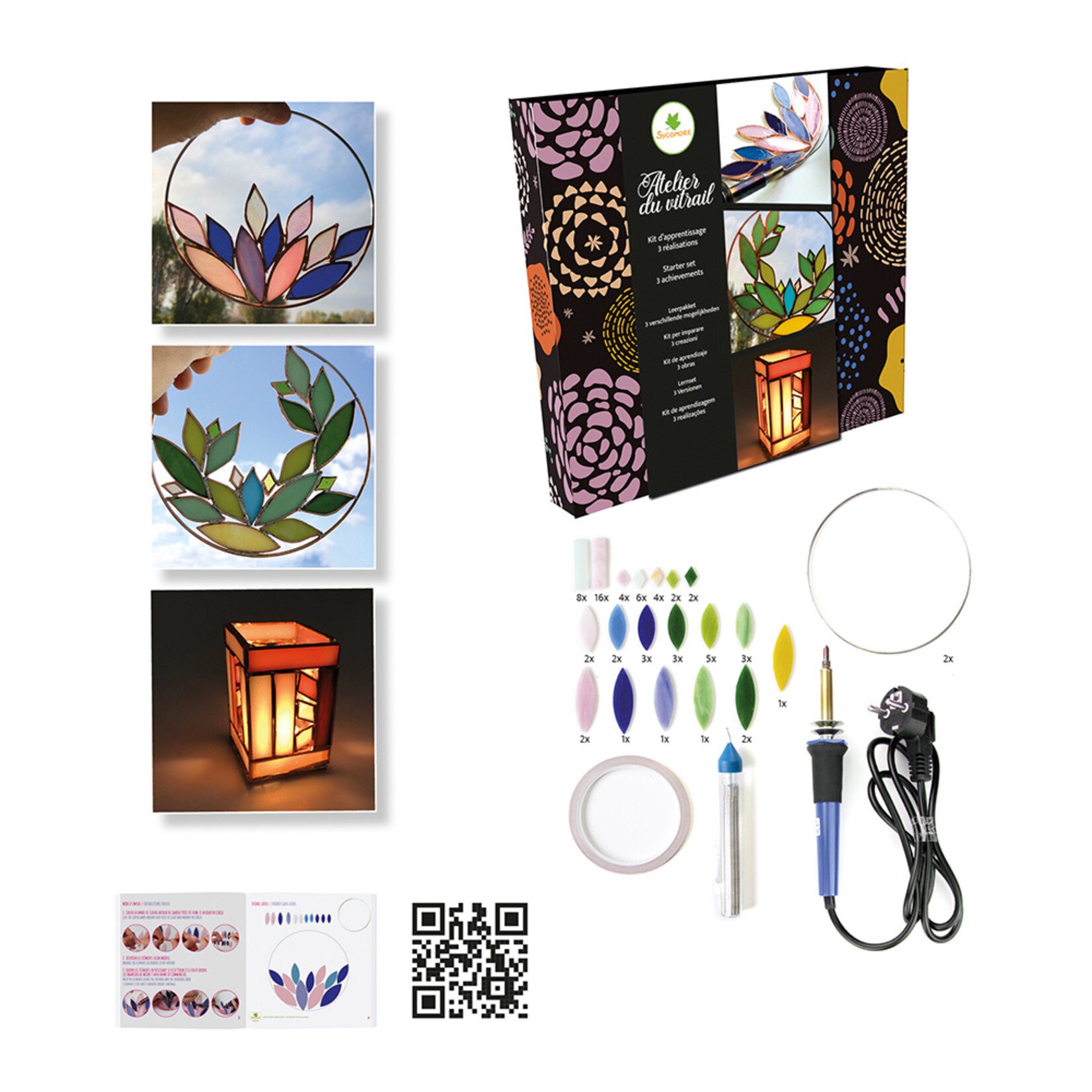 Sycomore Atelier du vitrail - Ensemble d'apprentissage (Multilingue)