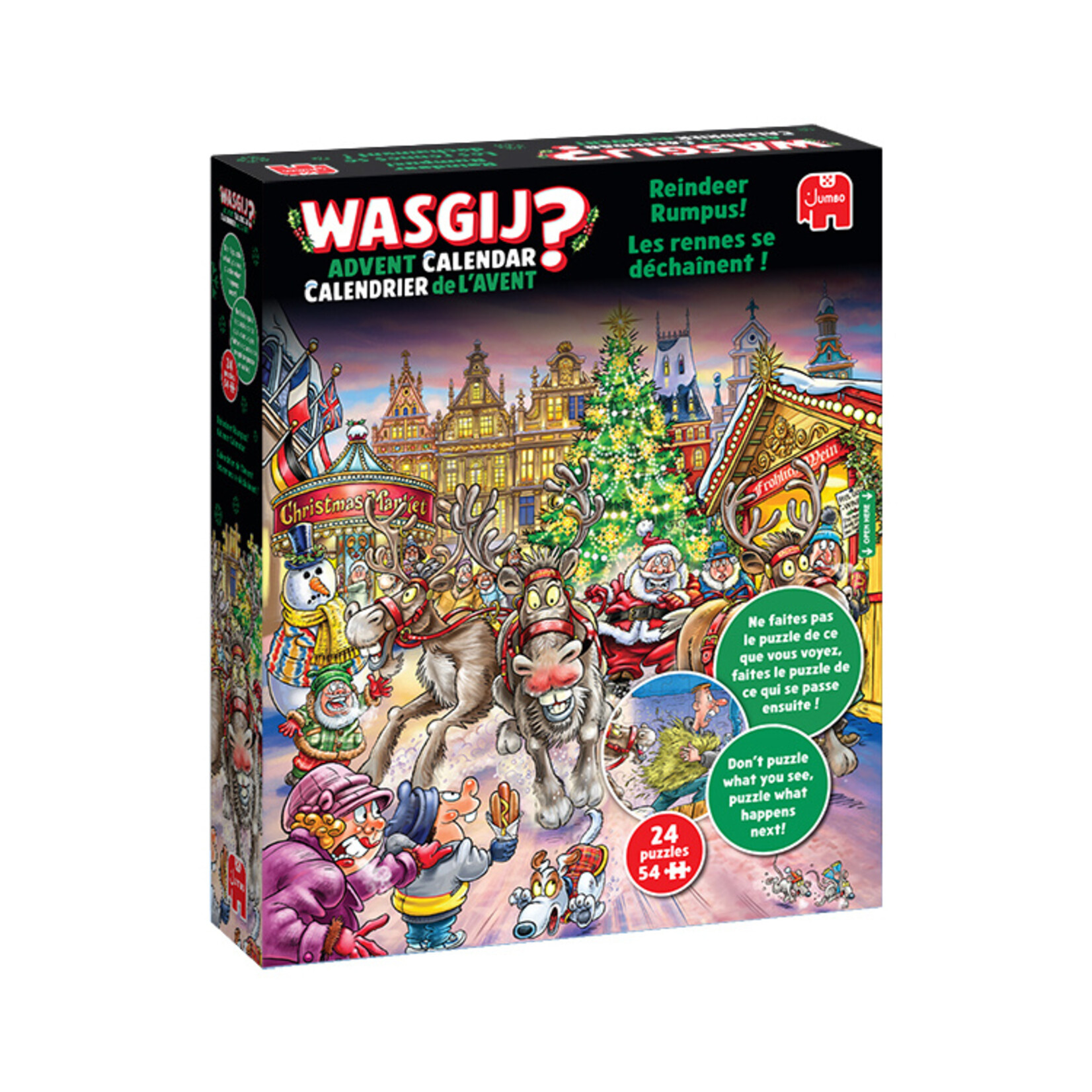 Jumbo PZ24x54 - Wasgij? - Calendrier de l'Avent - Les rennes se déchaînent !